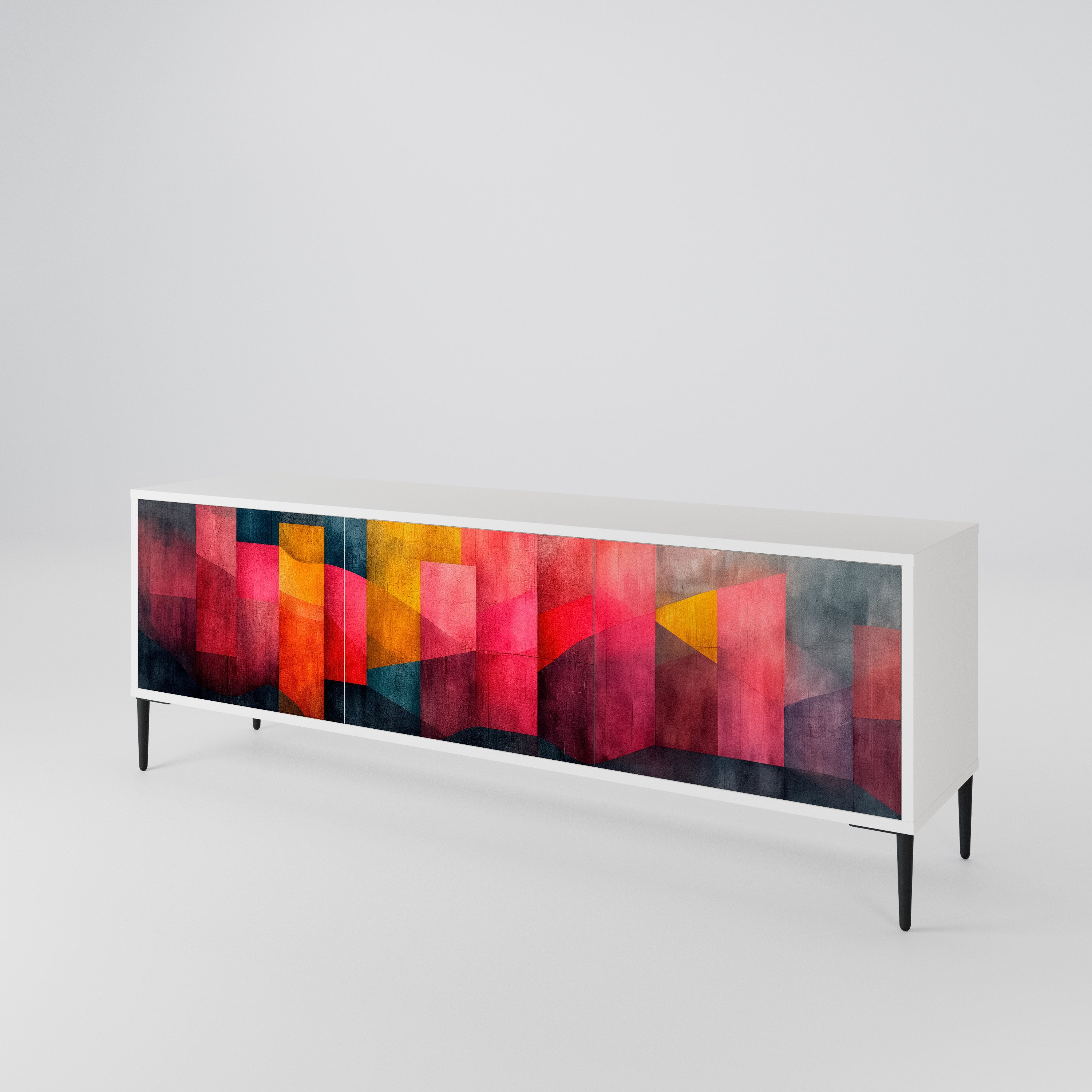 COLORFUL SOUNDS TV-bänk med 3 dörrar