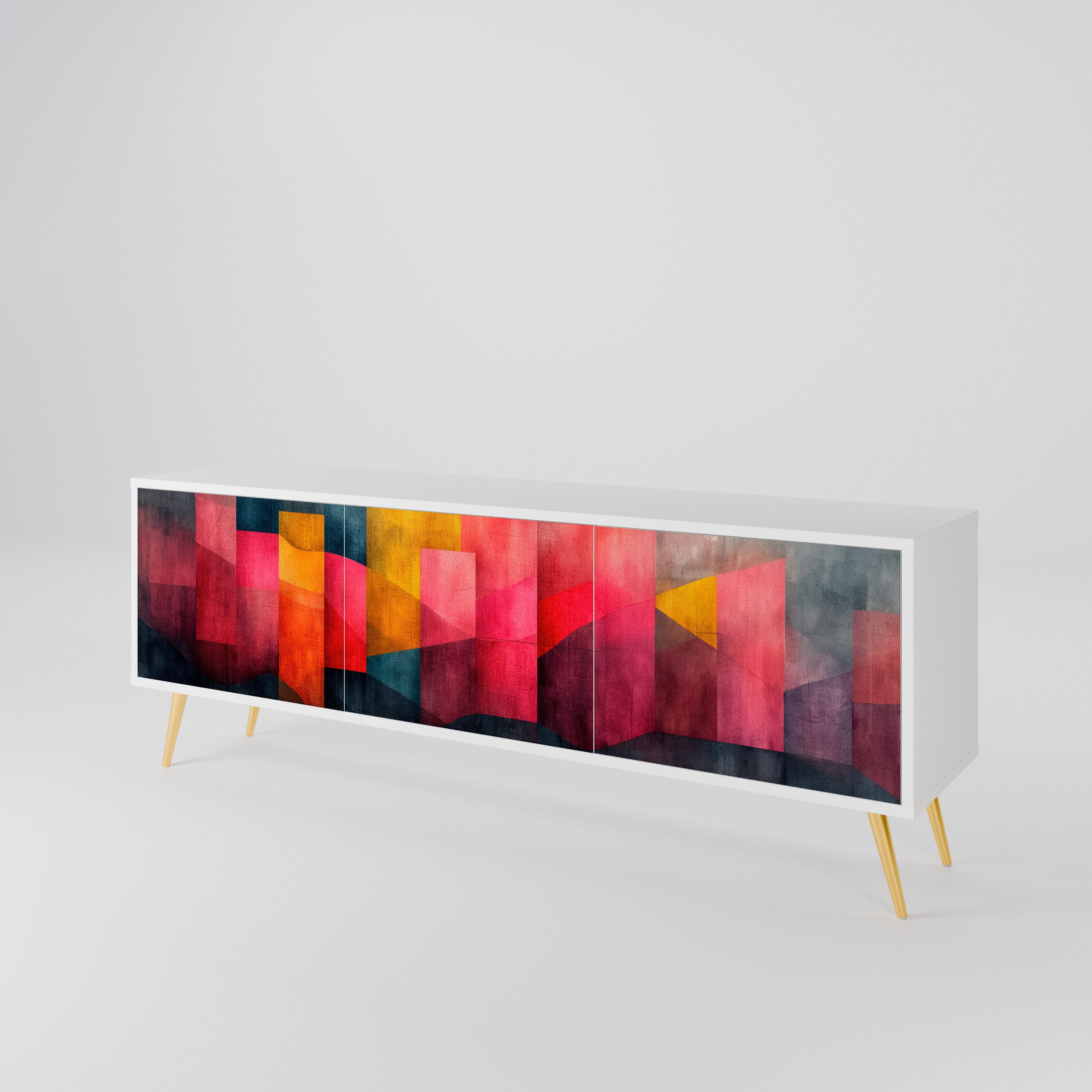 COLORFUL SOUNDS TV-bänk med 3 dörrar