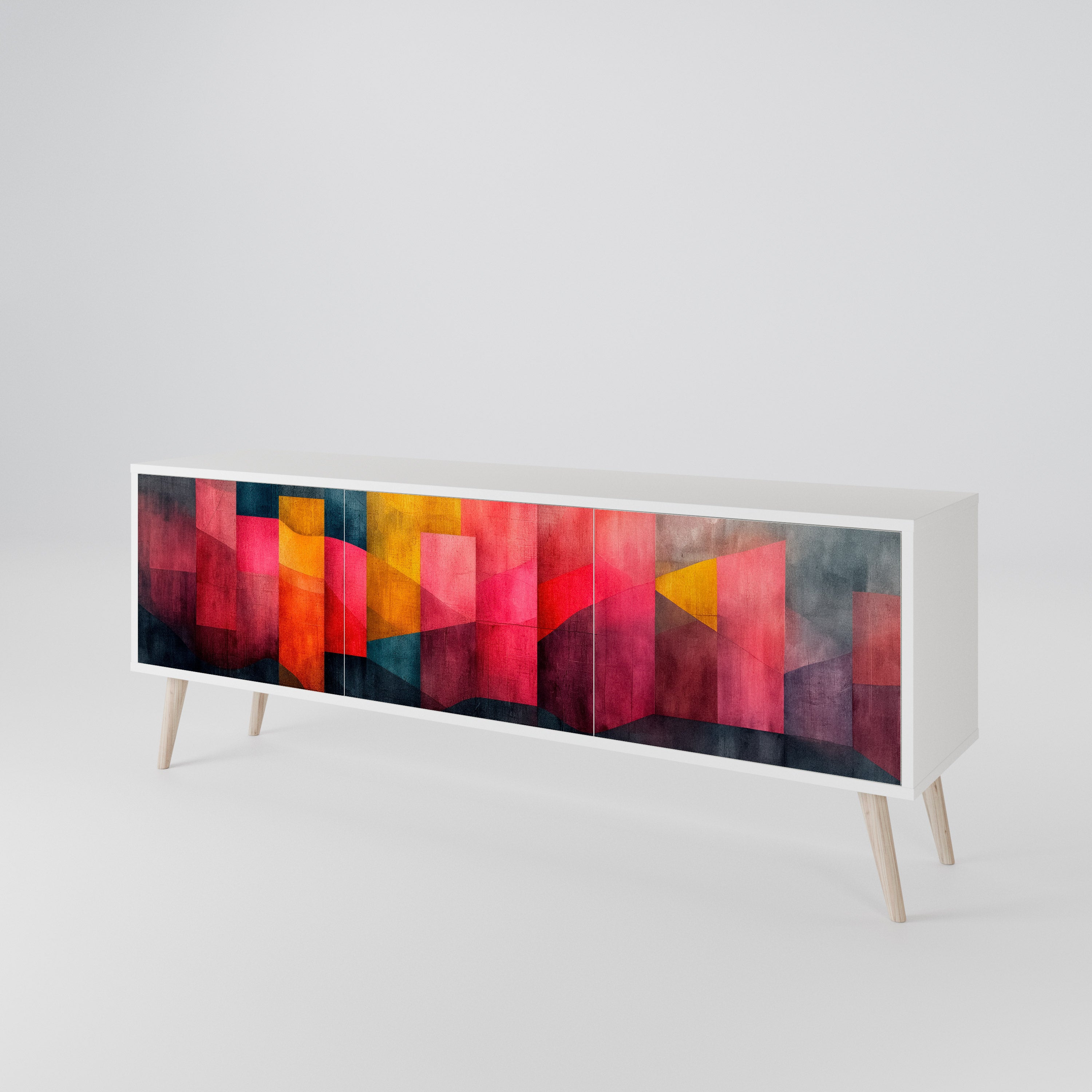 COLORFUL SOUNDS TV-bänk med 3 dörrar