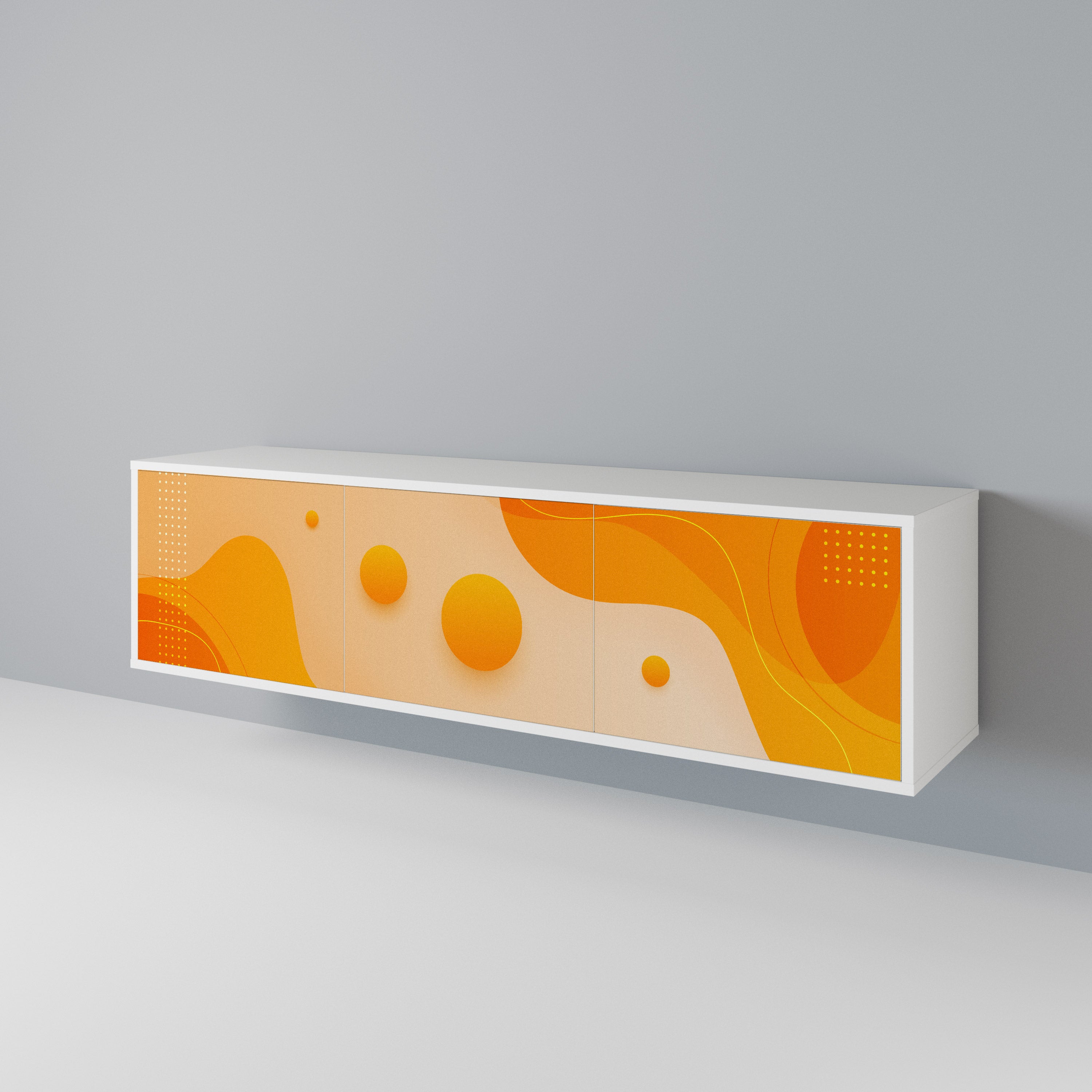ORANGE ARRANGEMENT TV-bänk med 3 dörrar