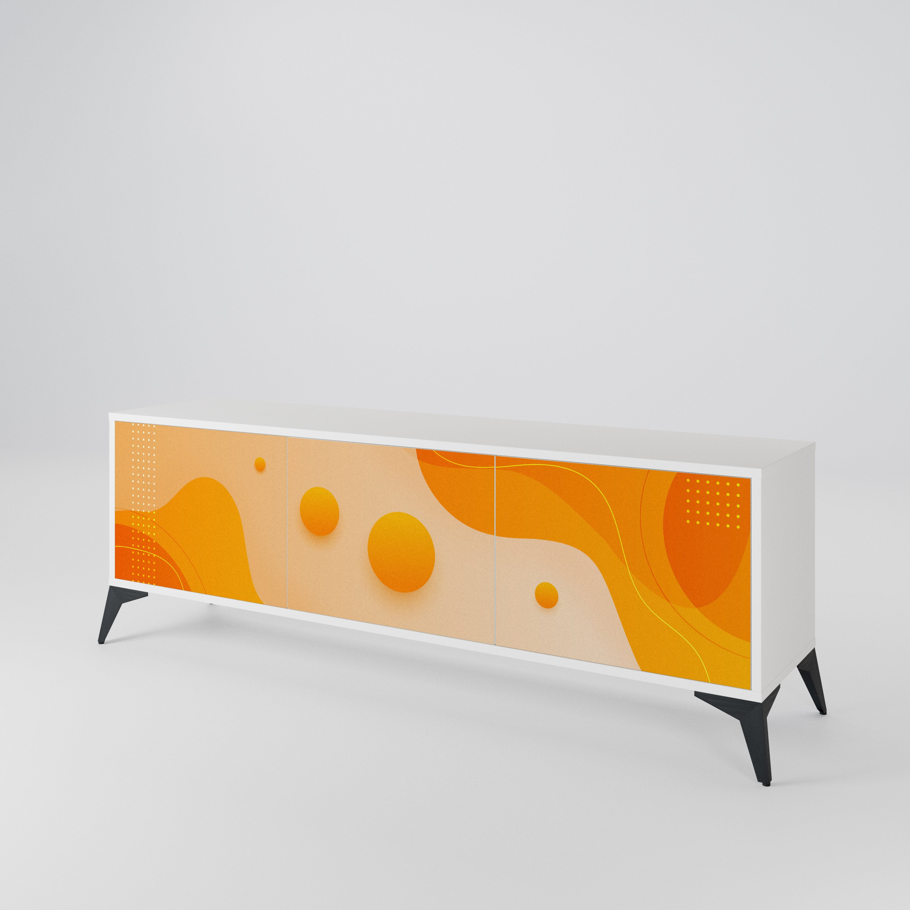 ORANGE ARRANGEMENT TV-bänk med 3 dörrar