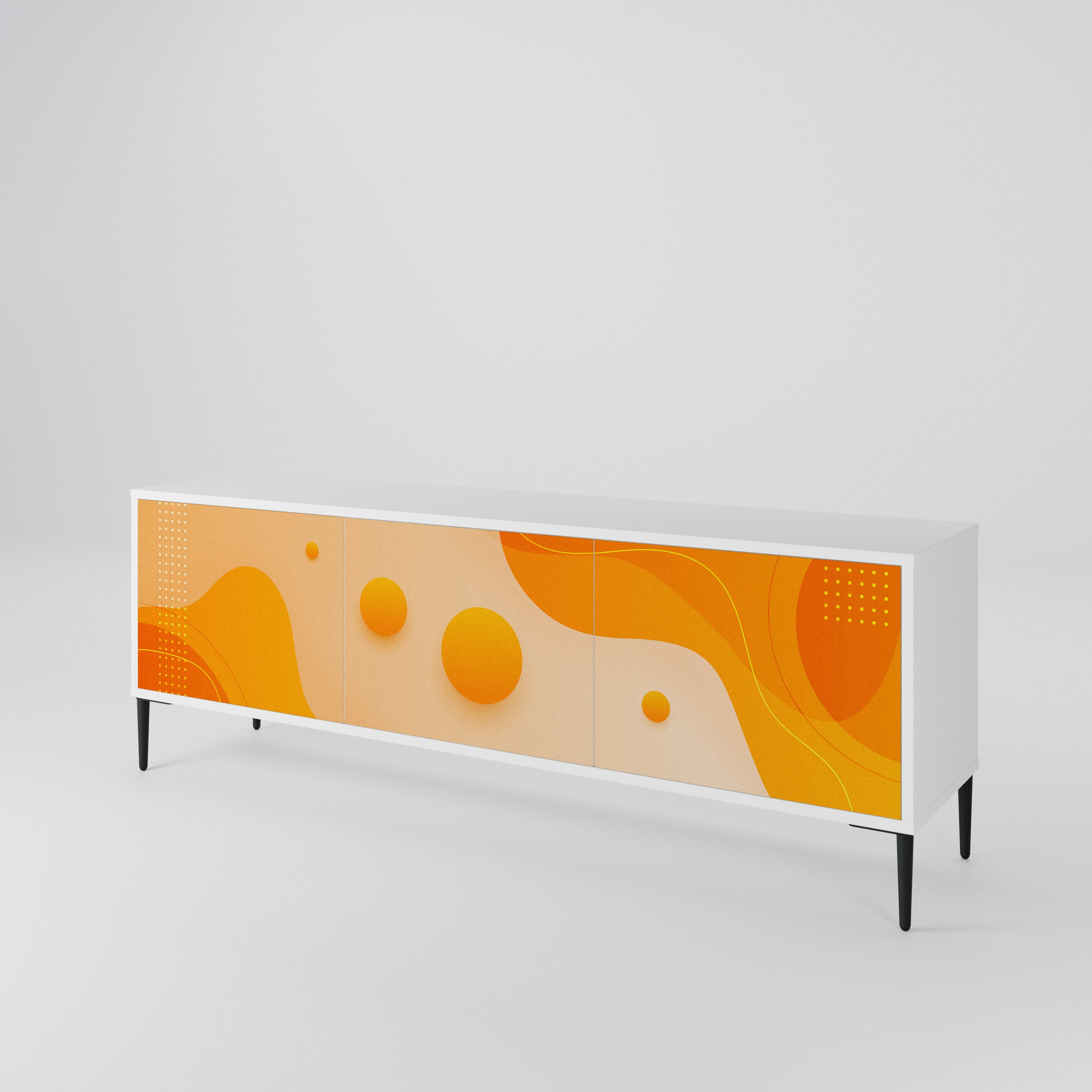 ORANGE ARRANGEMENT TV-bänk med 3 dörrar