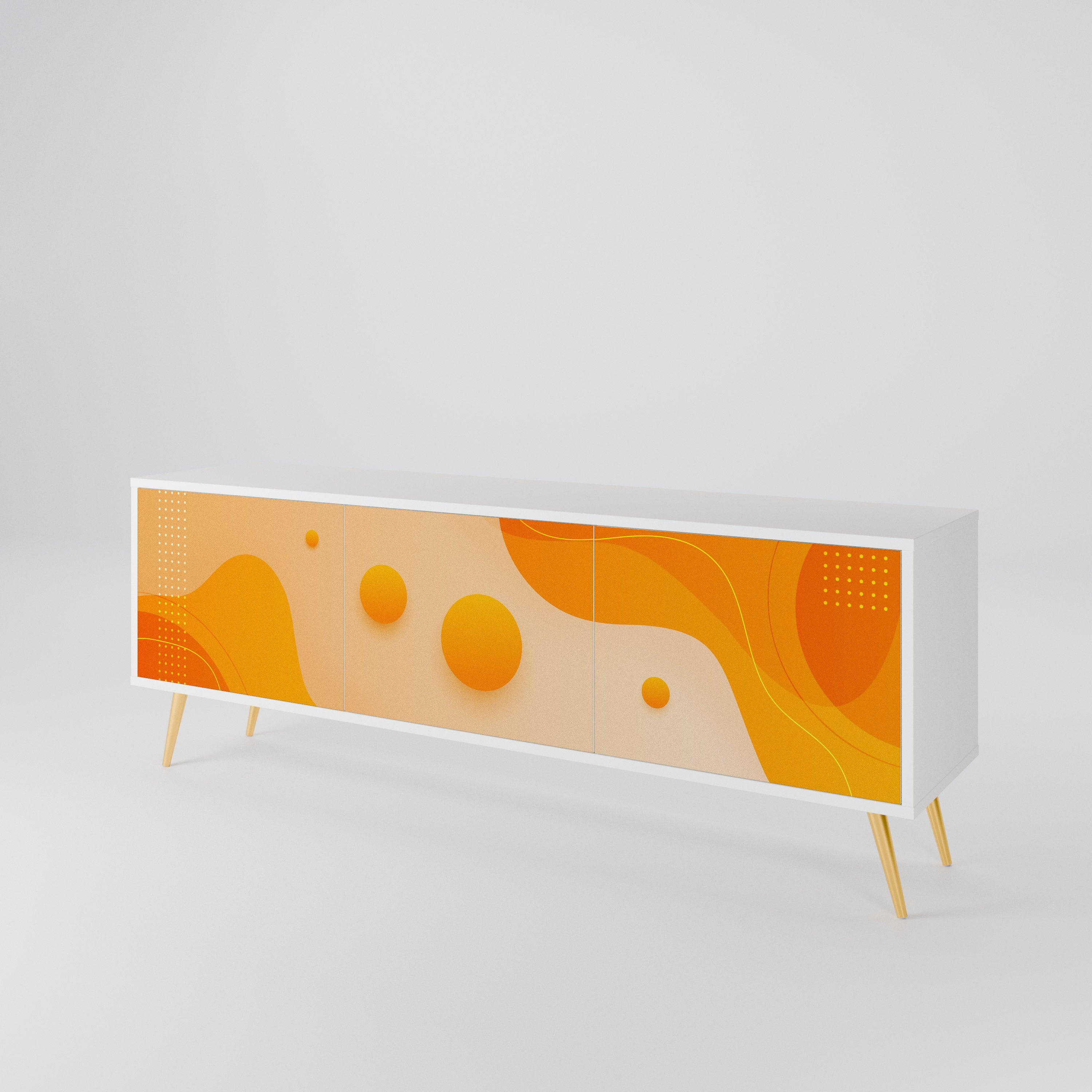 ORANGE ARRANGEMENT TV-bänk med 3 dörrar