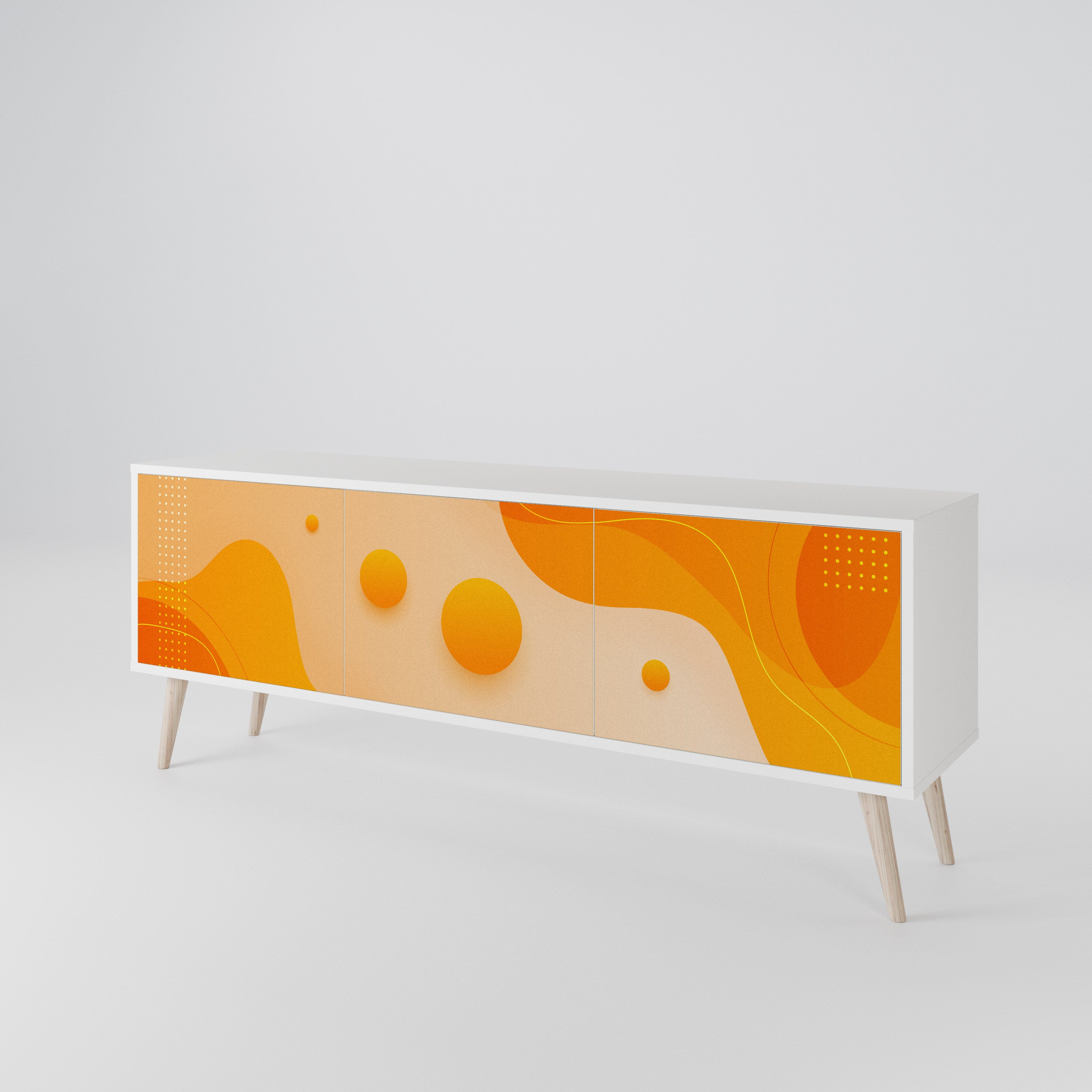 ORANGE ARRANGEMENT TV-bänk med 3 dörrar