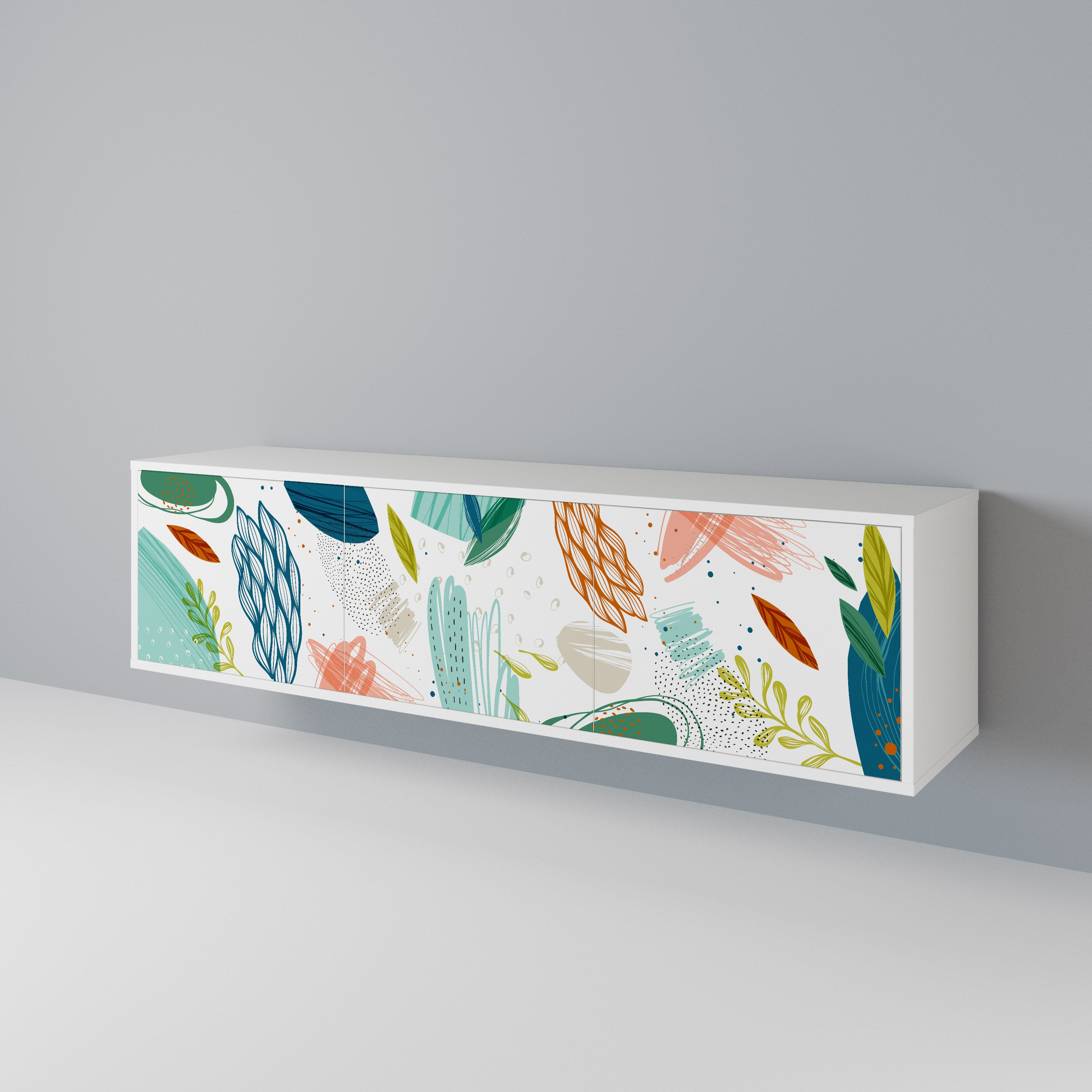 BOTANICAL HURRICANE TV-bänk med 3 dörrar