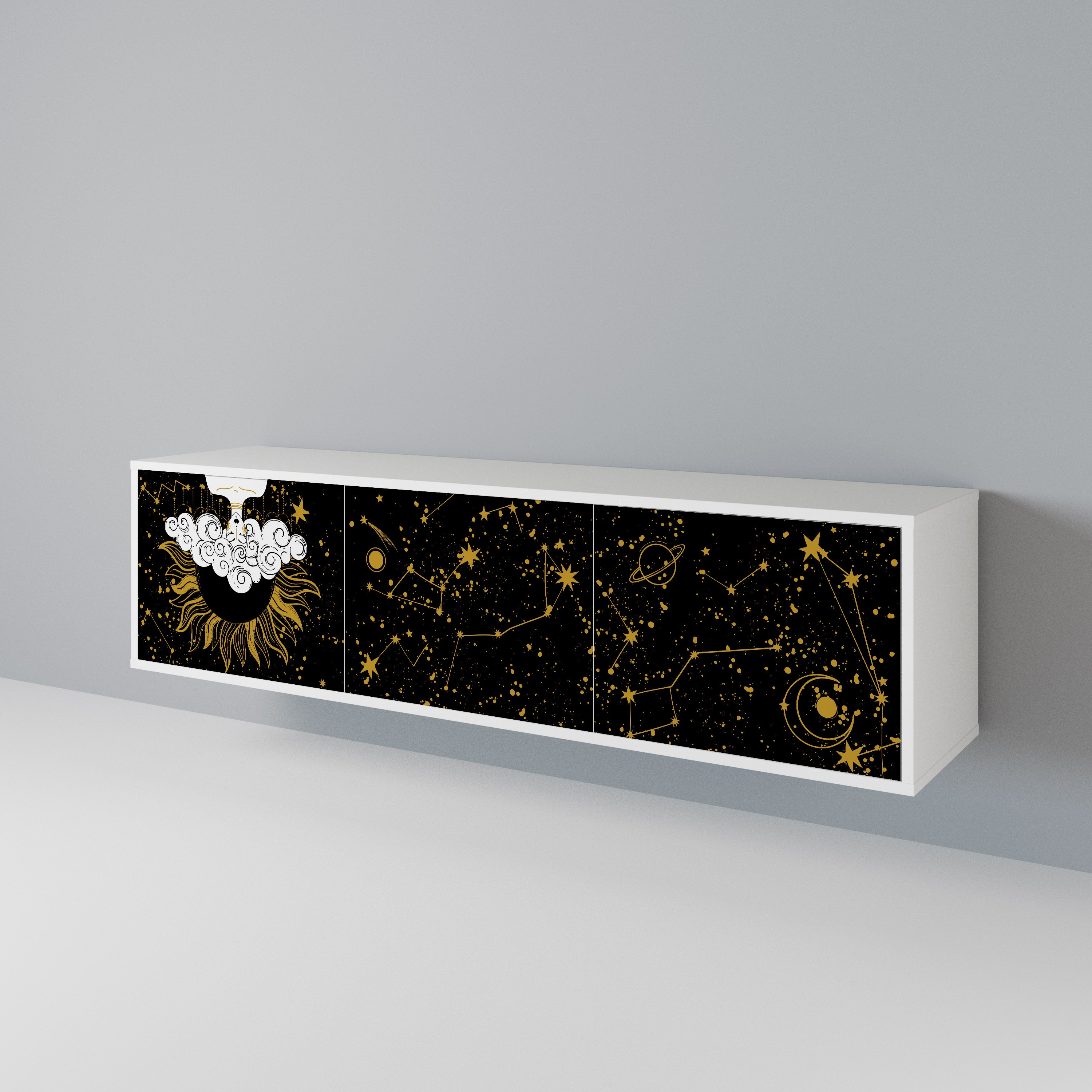 STELLAR CONSTELLATIONS TV-bänk med 3 dörrar
