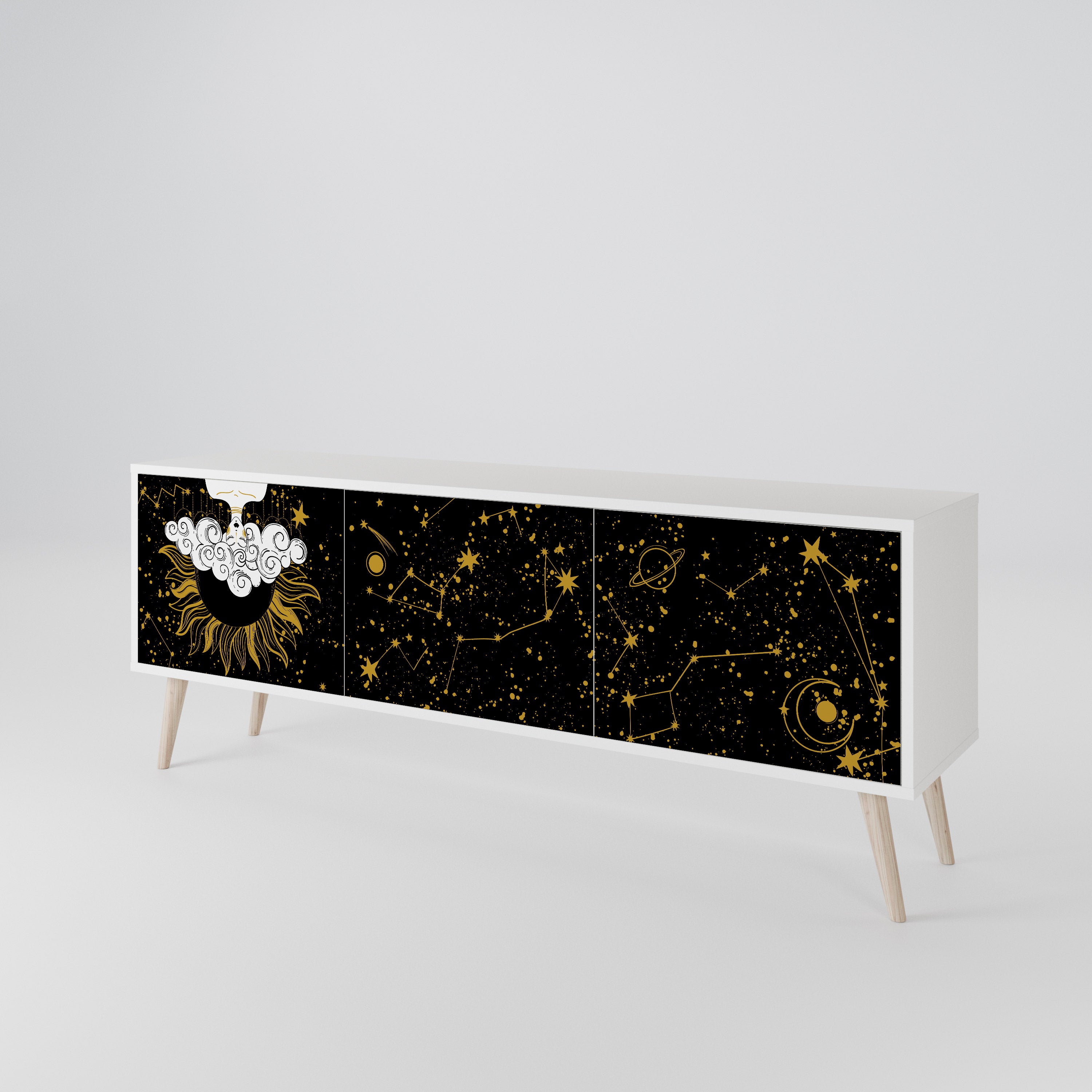 STELLAR CONSTELLATIONS TV-bänk med 3 dörrar