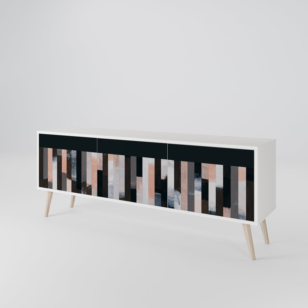 COLLAGE OF RECTANGLES 3-Door TV Cabinet