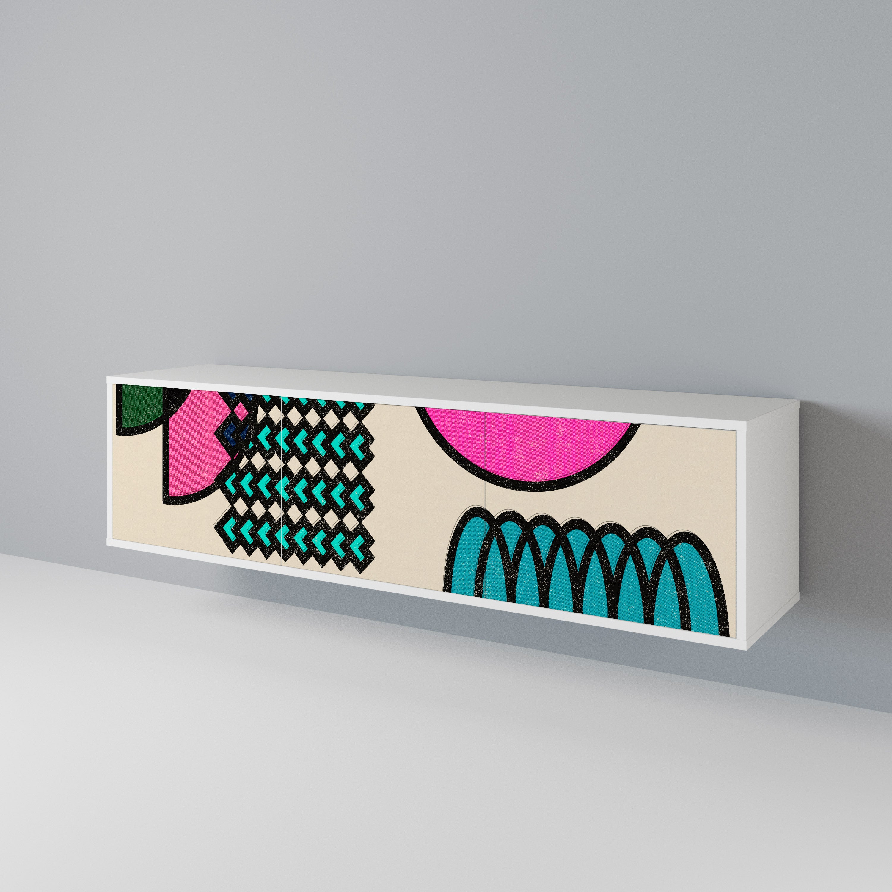 GEOMETRIC RHAPSODY TV-bänk med 3 dörrar
