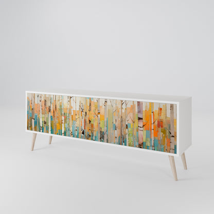 BIRCH KALEIDOSCOPE TV-bänk med 3 dörrar