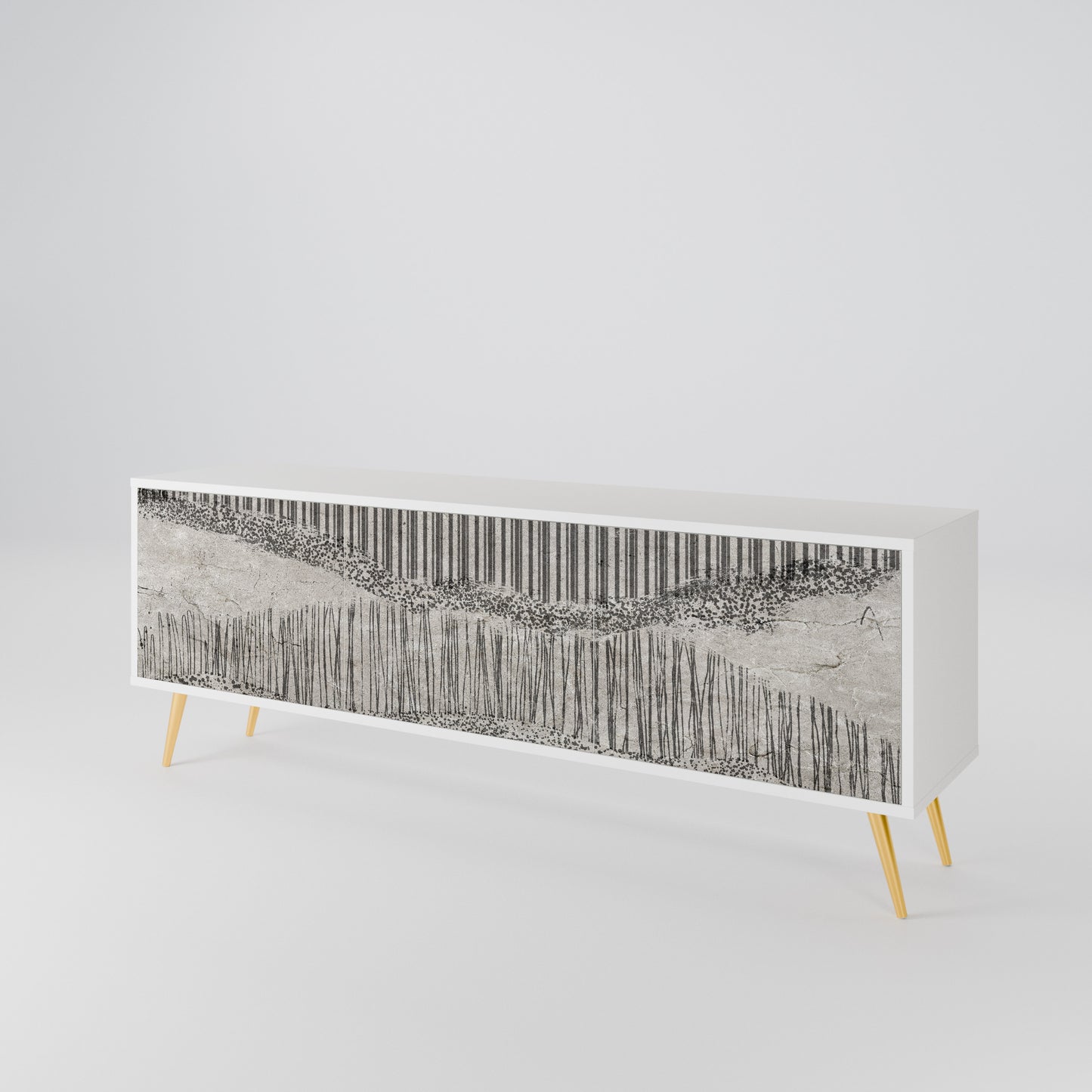 GRAIN LINES TV-bänk med 3 dörrar