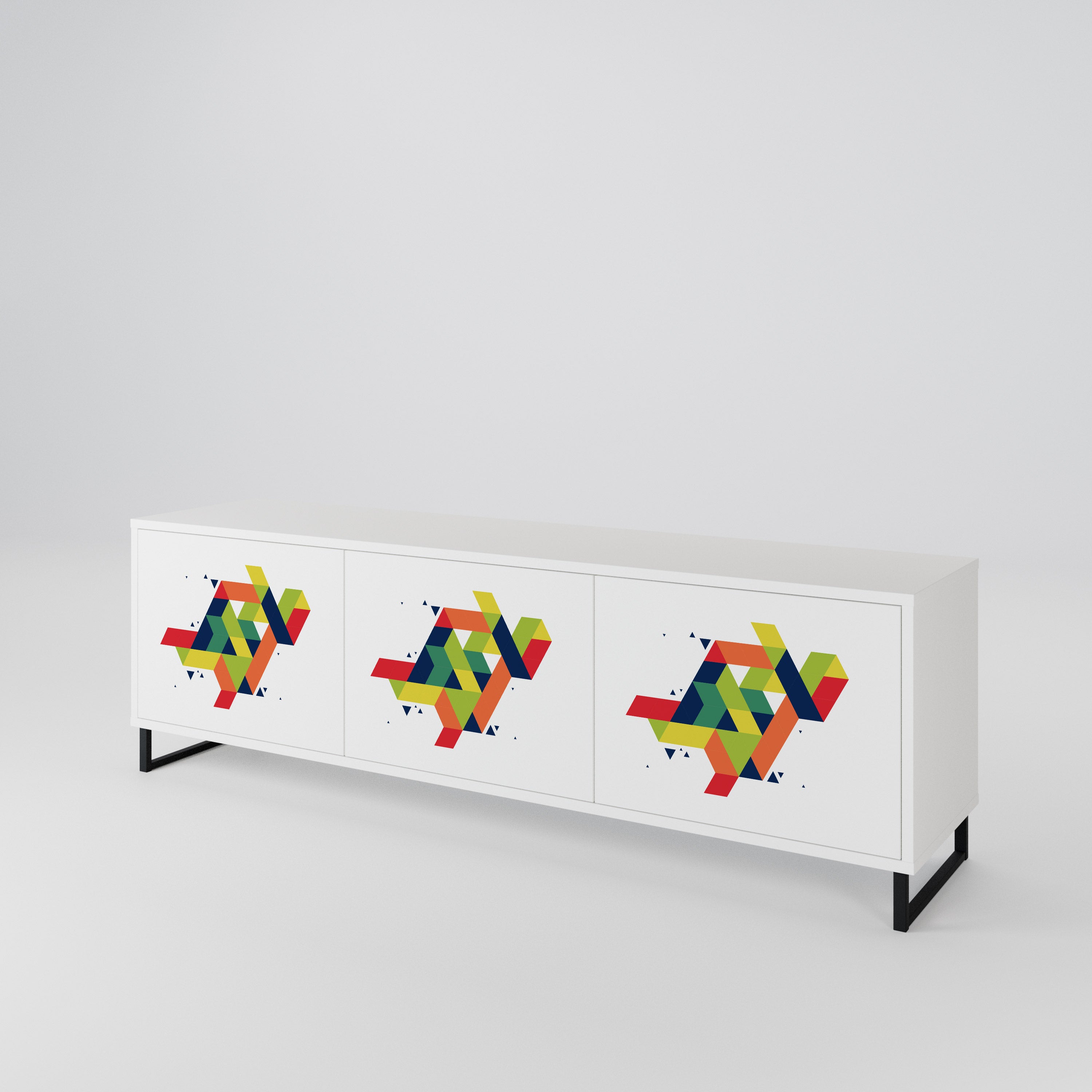 FUTURE SIGN 3-Door TV Cabinet