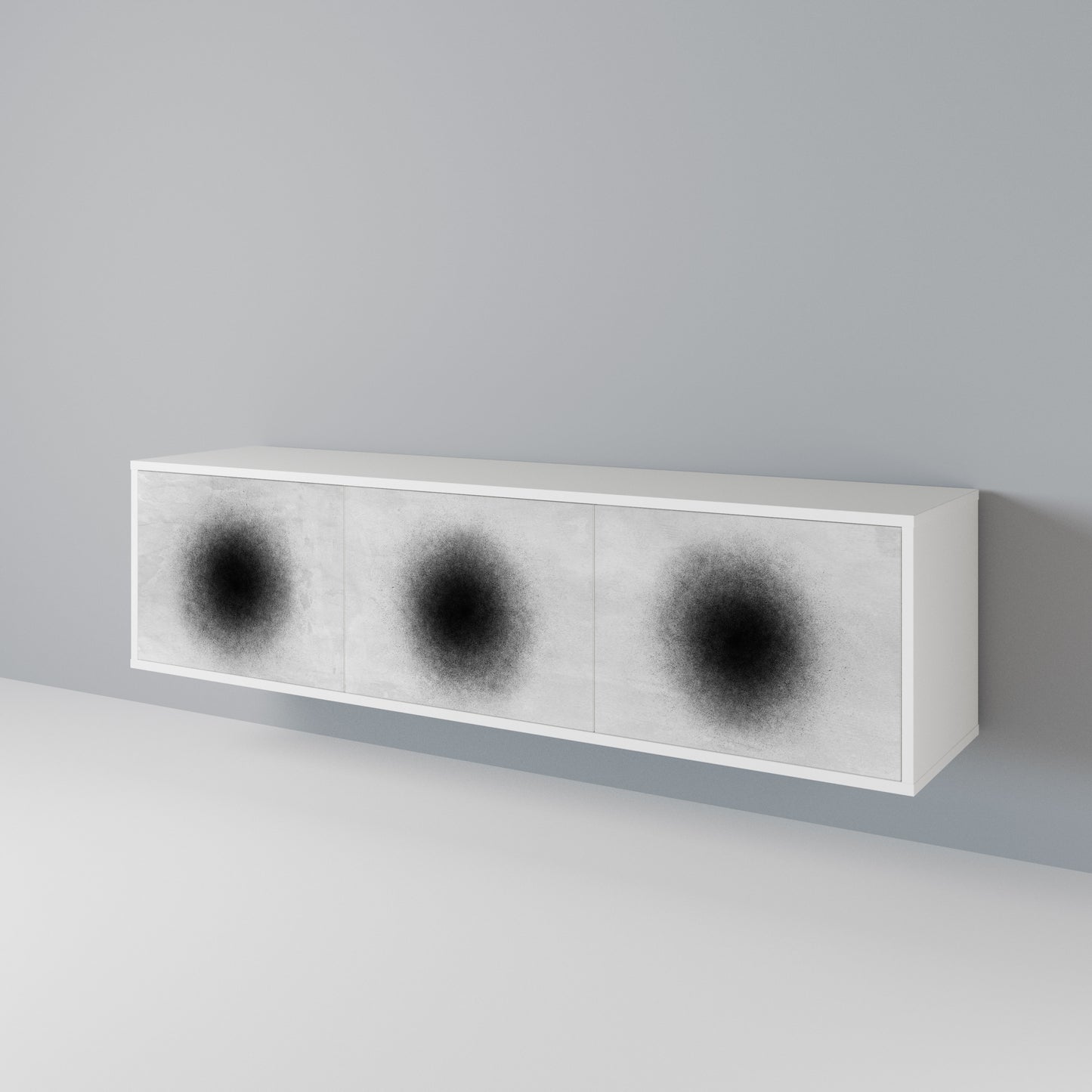 BLACK HOLE TV-bänk med 3 dörrar