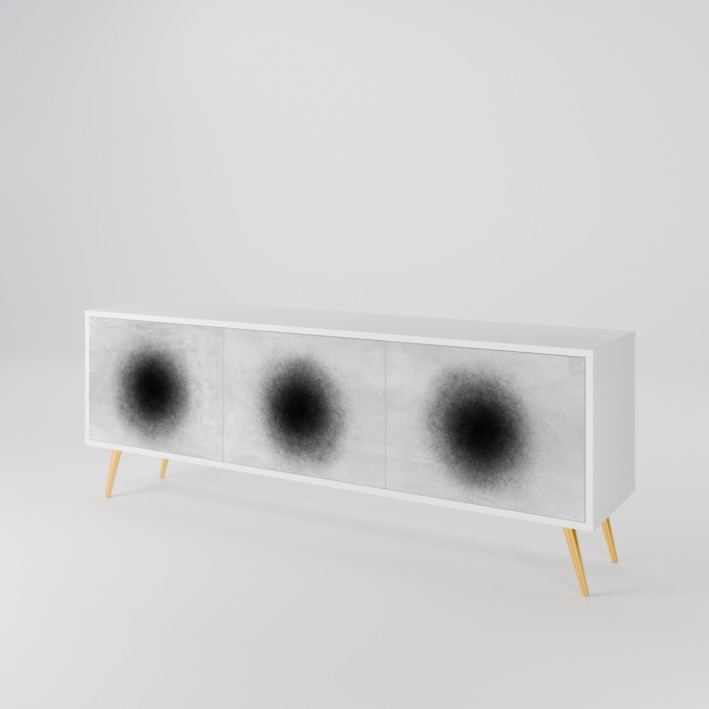 BLACK HOLE TV-bänk med 3 dörrar
