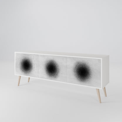 BLACK HOLE TV-bänk med 3 dörrar