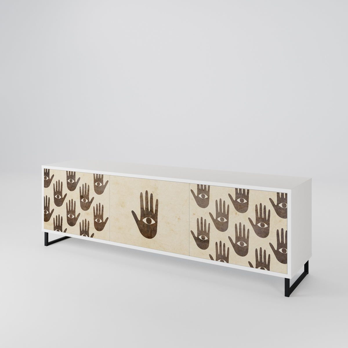 SEE MORE 3-Door TV Cabinet