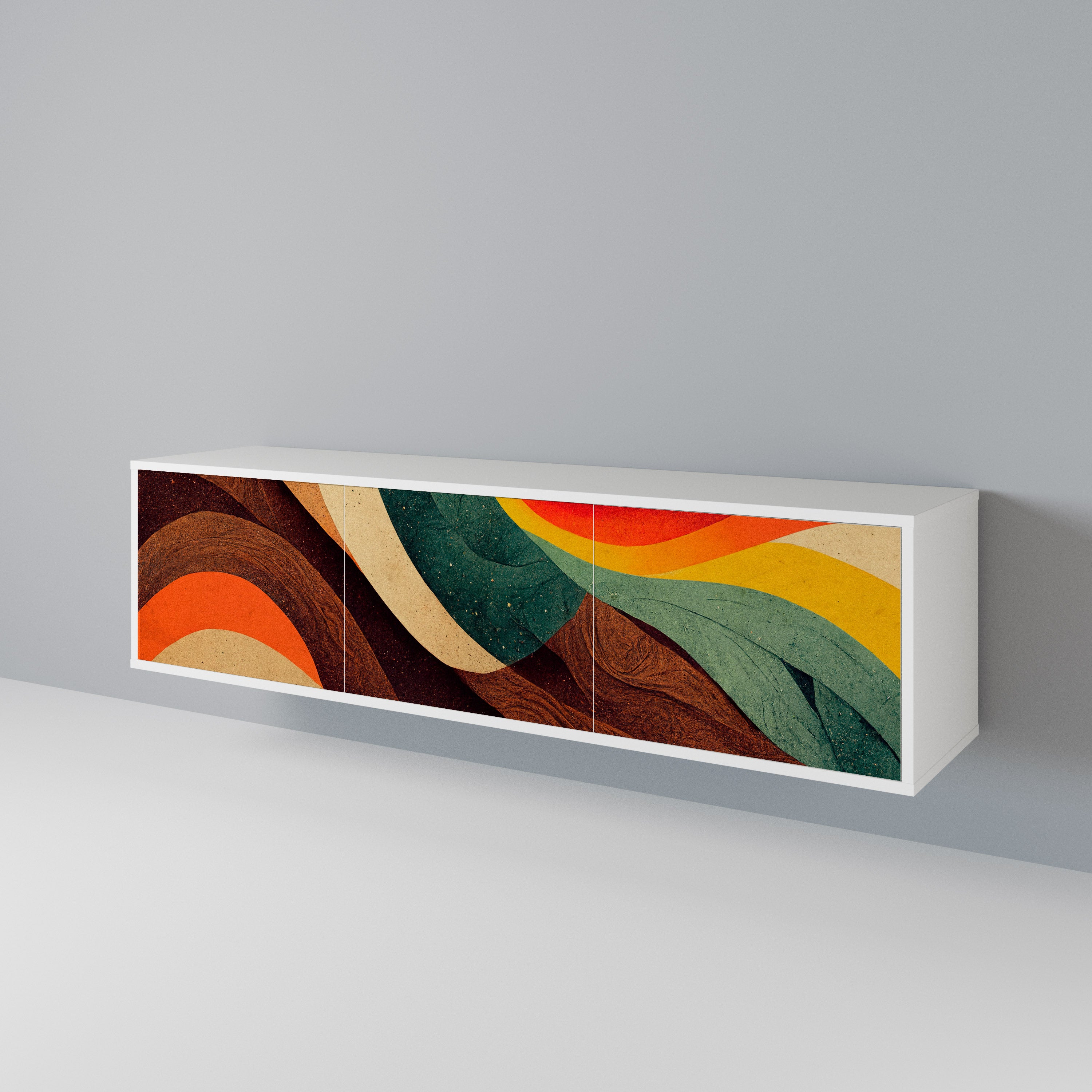 COLORFUL STRANDS TV-bänk med 3 dörrar