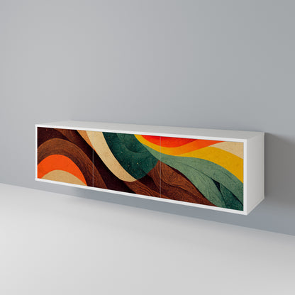 COLORFUL STRANDS TV-bänk med 3 dörrar