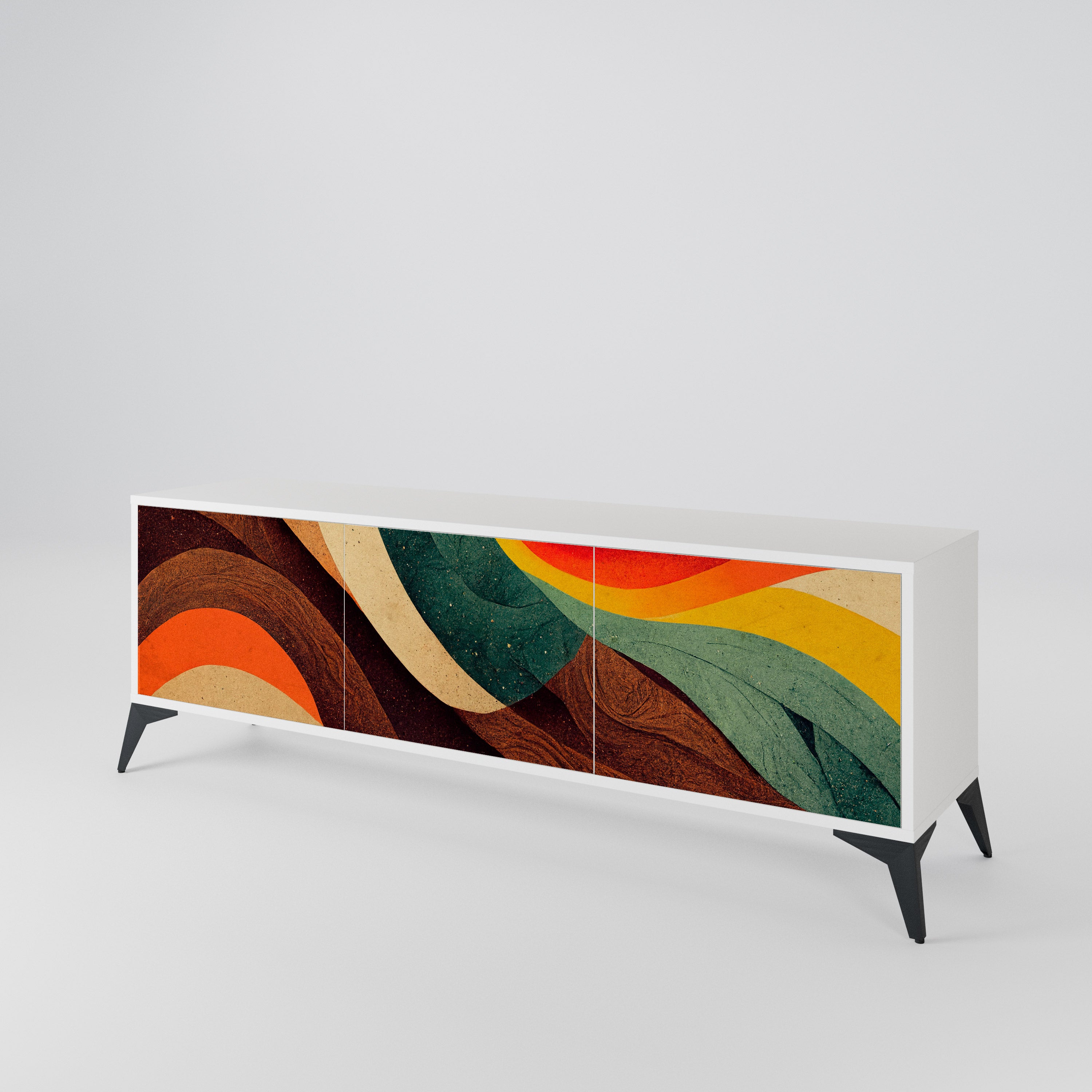 COLORFUL STRANDS TV-bänk med 3 dörrar