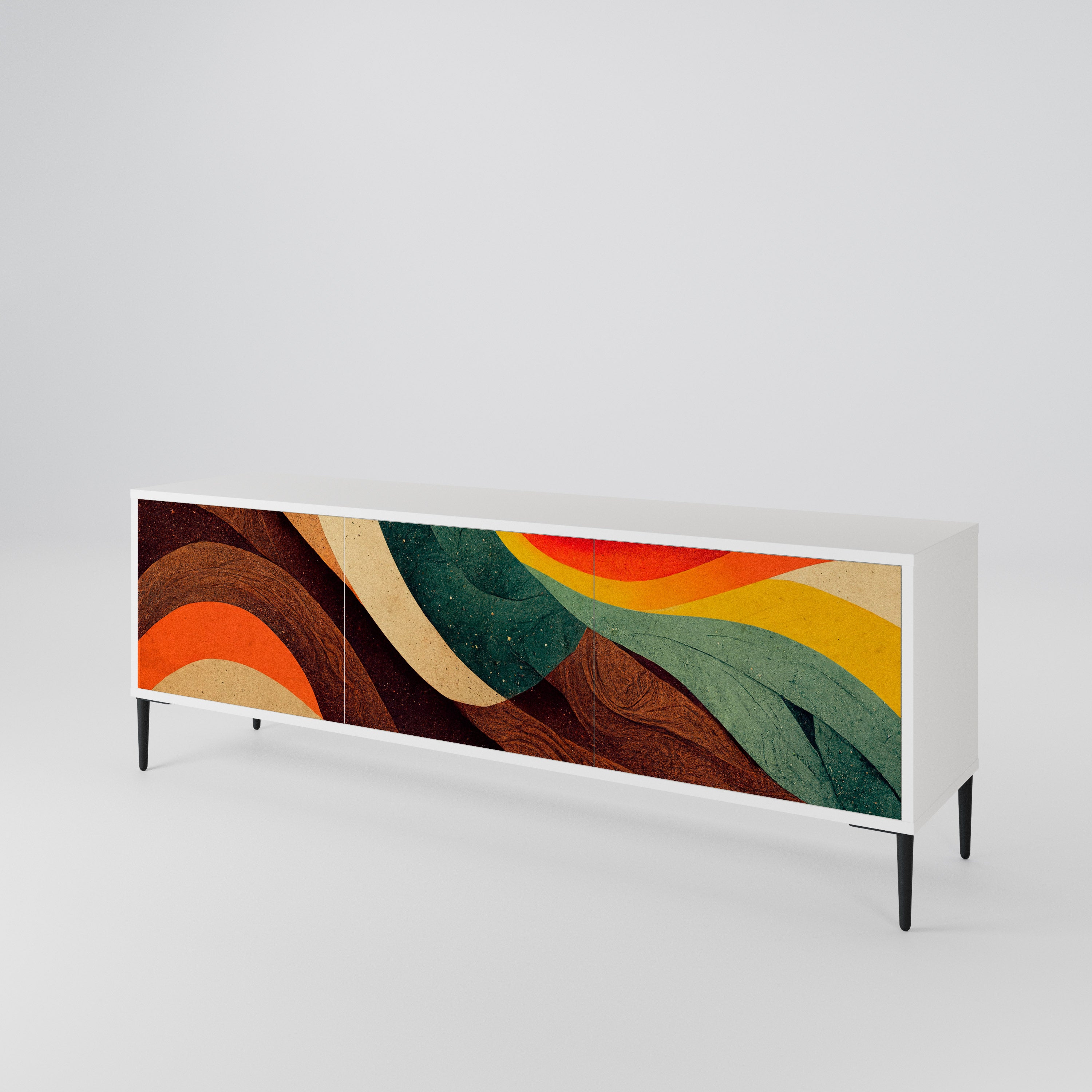 COLORFUL STRANDS TV-bänk med 3 dörrar
