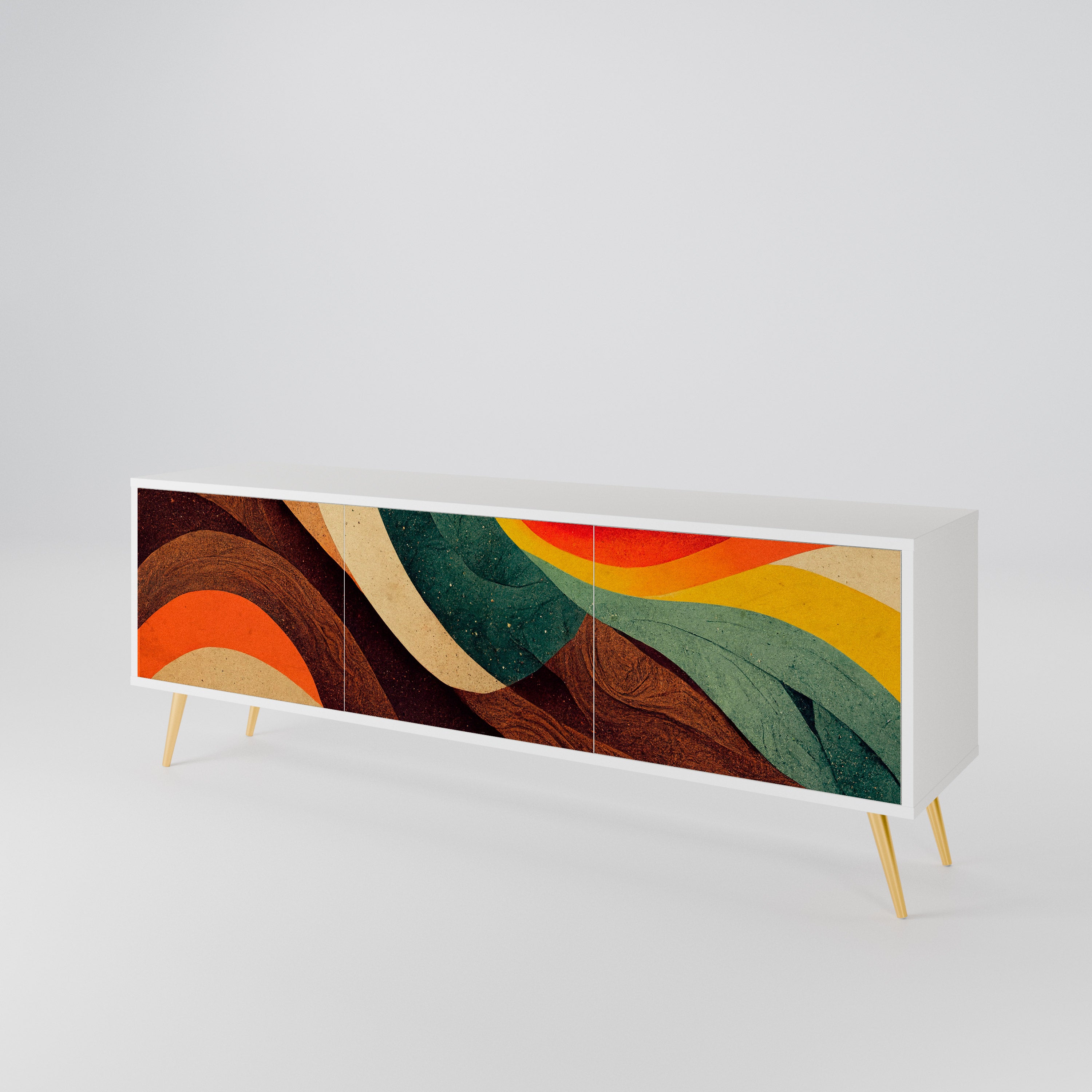 COLORFUL STRANDS TV-bänk med 3 dörrar