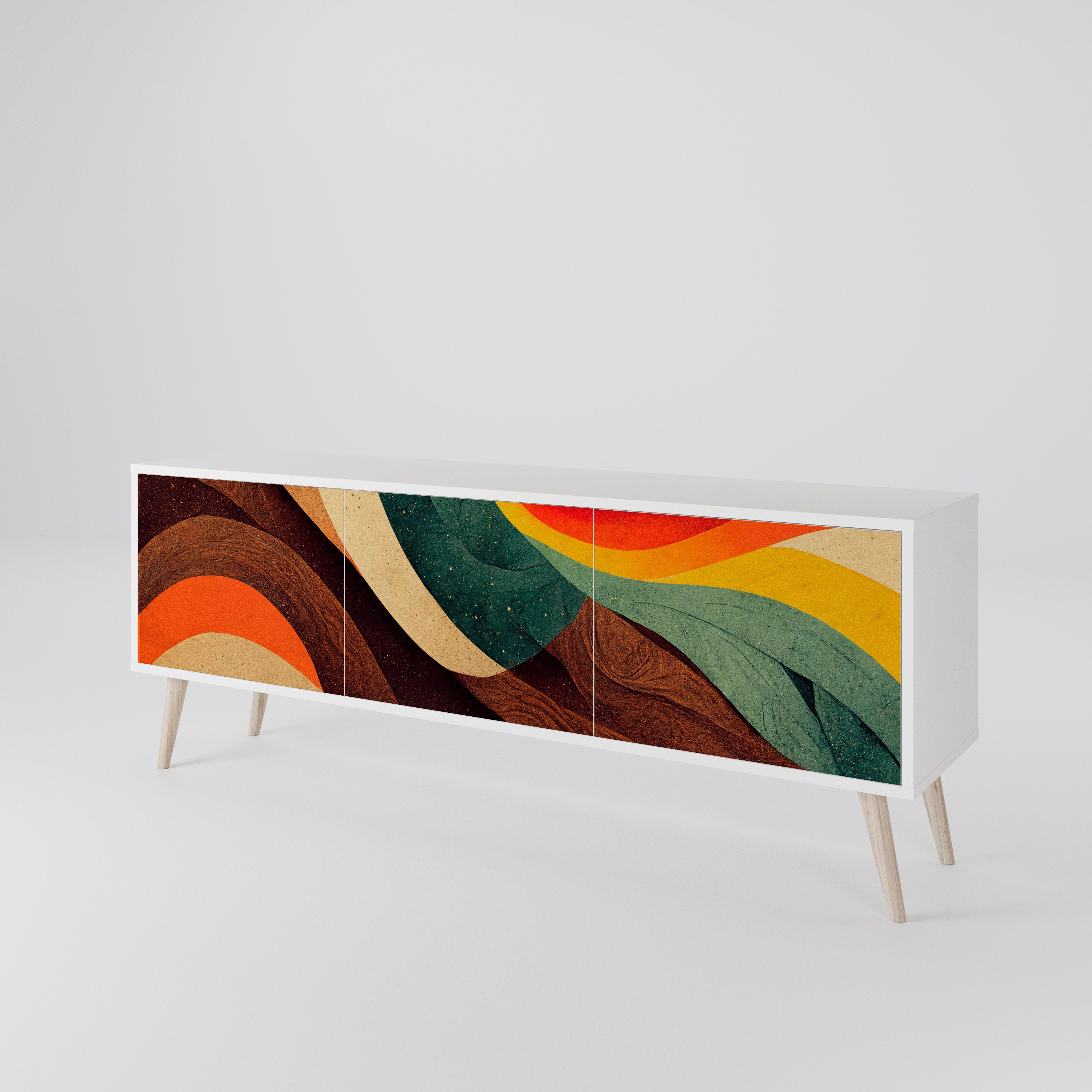 COLORFUL STRANDS TV-bänk med 3 dörrar
