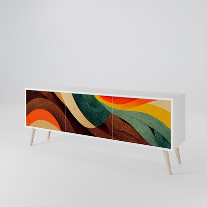 COLORFUL STRANDS TV-bänk med 3 dörrar