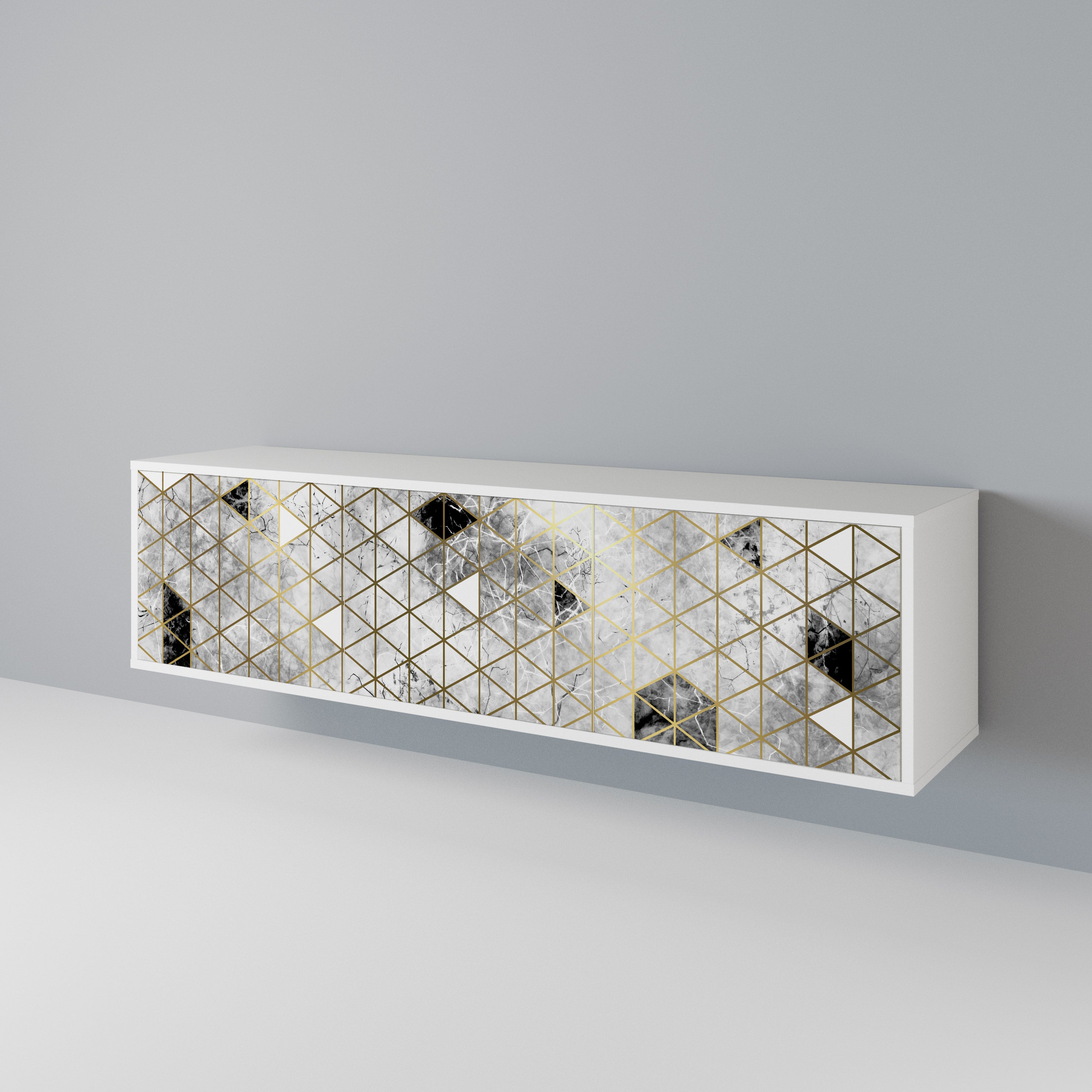 ASHEN ARIA 3-Door TV Cabinet
