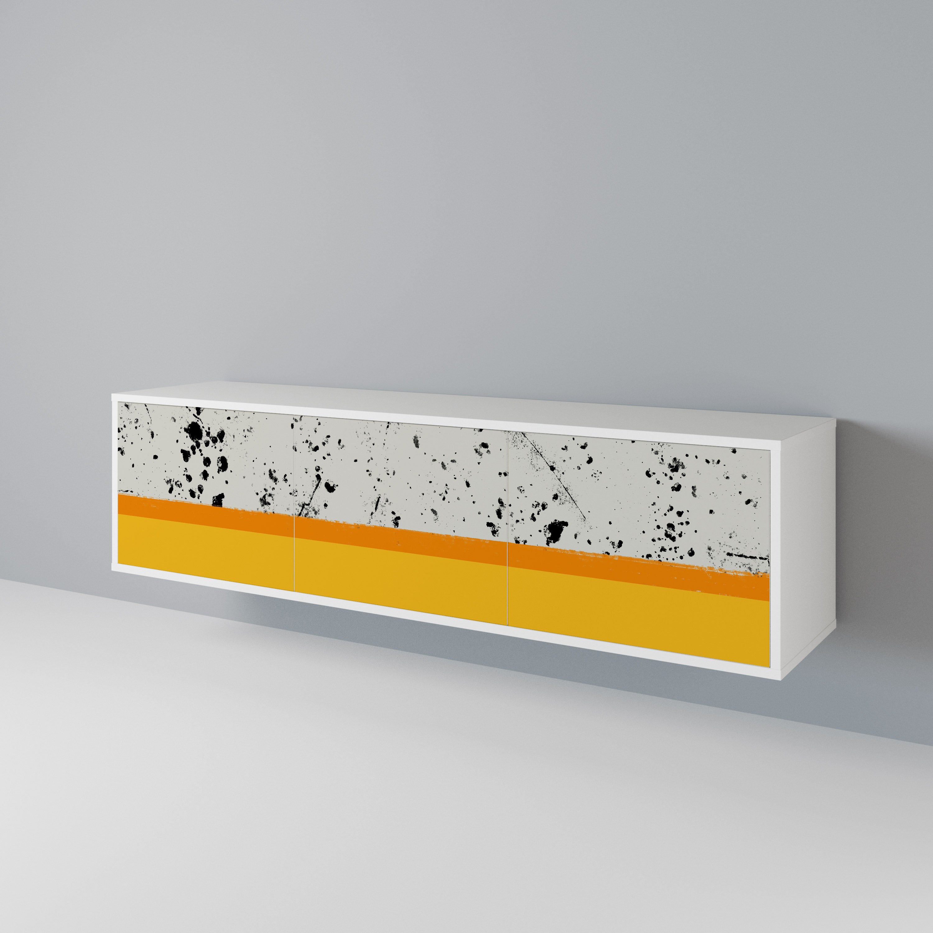 DYED BY ORANGE 3-Door TV Cabinet