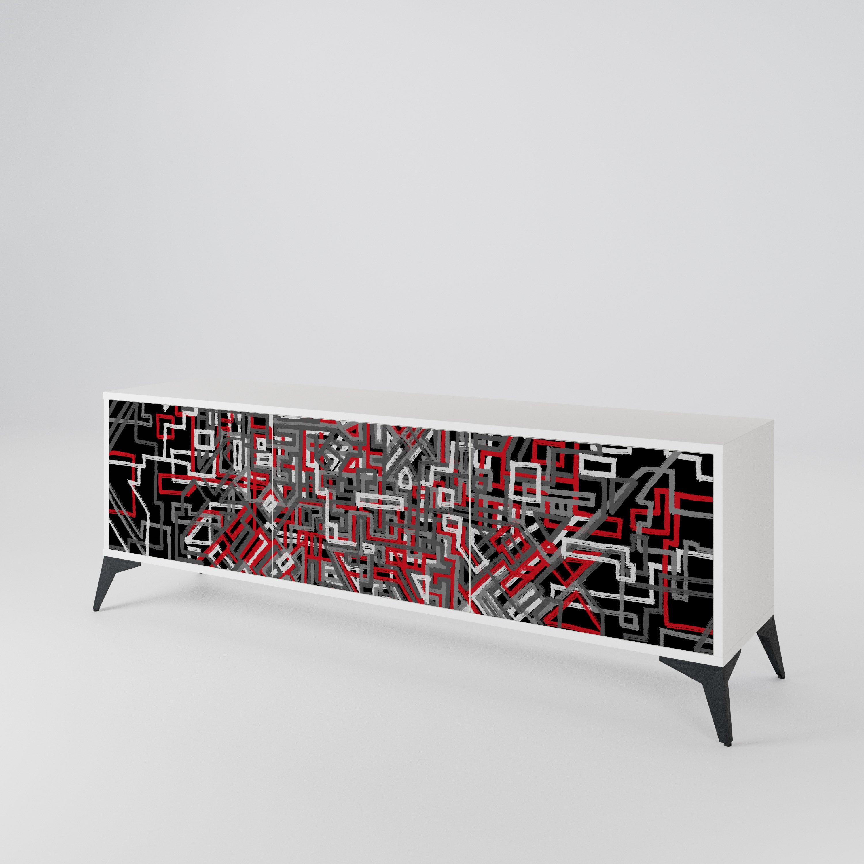 BROKEN LINES 3-Door TV Cabinet