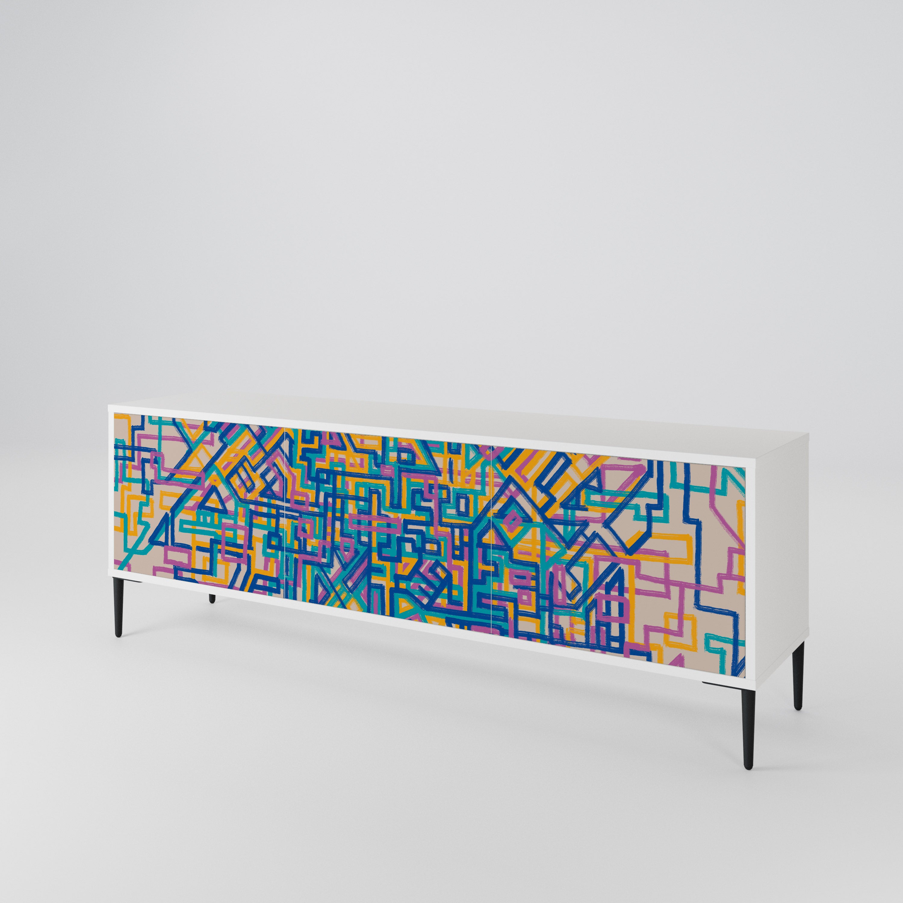 MEMORIES MAP 3-Door TV Cabinet