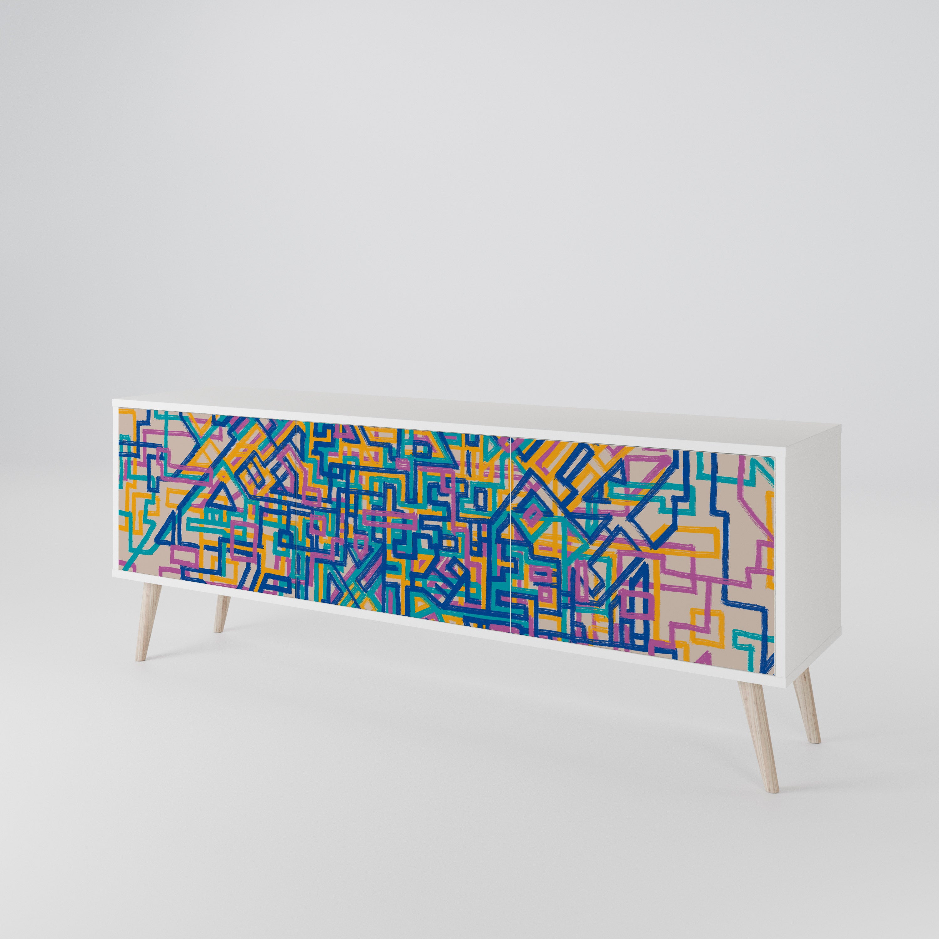 MEMORIES MAP 3-Door TV Cabinet