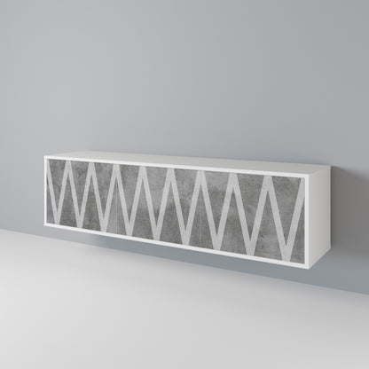 SOLID ZIG ZAG TV-bänk med 3 dörrar