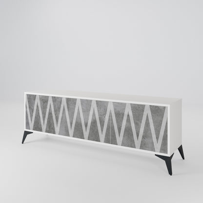 SOLID ZIG ZAG TV-bänk med 3 dörrar