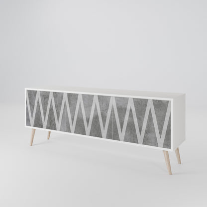 SOLID ZIG ZAG TV-bänk med 3 dörrar