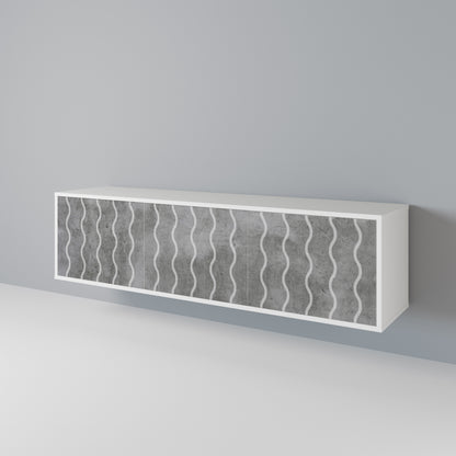 WAVES OF CONCRETE TV-bänk med 3 dörrar