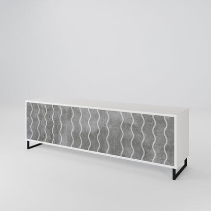 WAVES OF CONCRETE TV-bänk med 3 dörrar