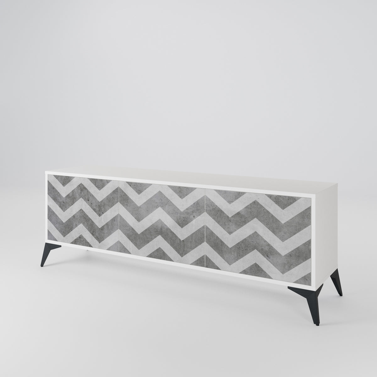 TOUGH ZIG ZAG 3-Door TV Cabinet