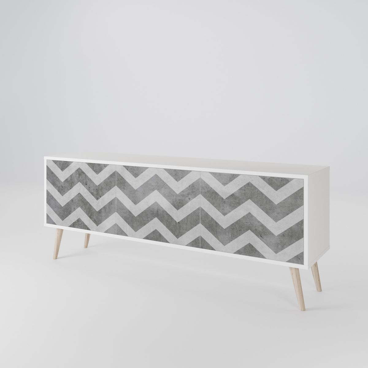 TOUGH ZIG ZAG 3-Door TV Cabinet