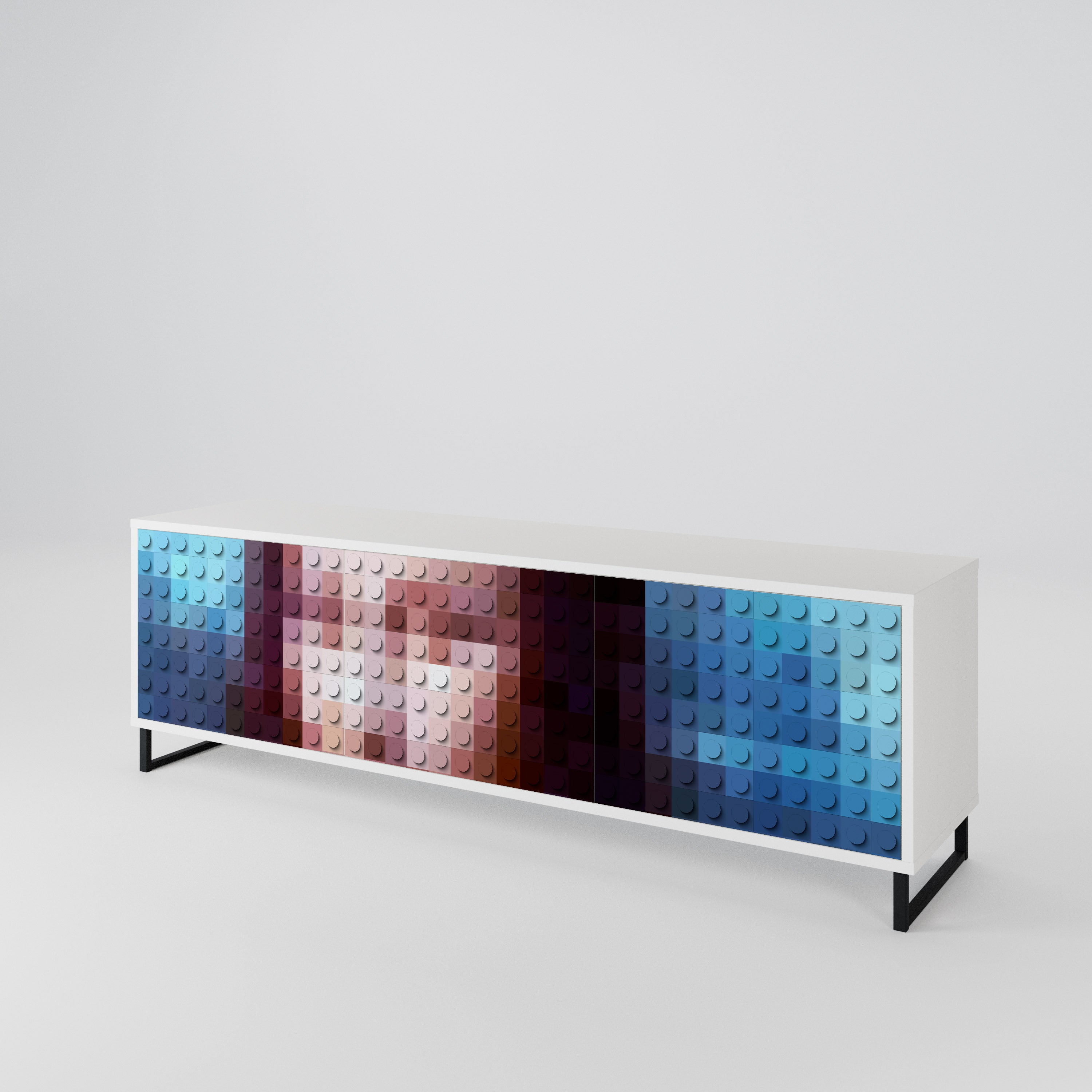 CONSTRUCTIVE ART 3-Door TV Cabinet