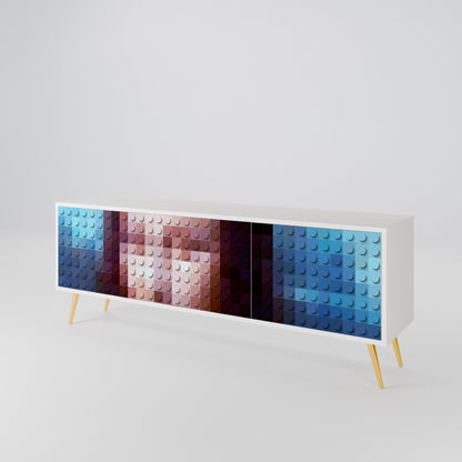 CONSTRUCTIVE ART TV-bänk med 3 dörrar