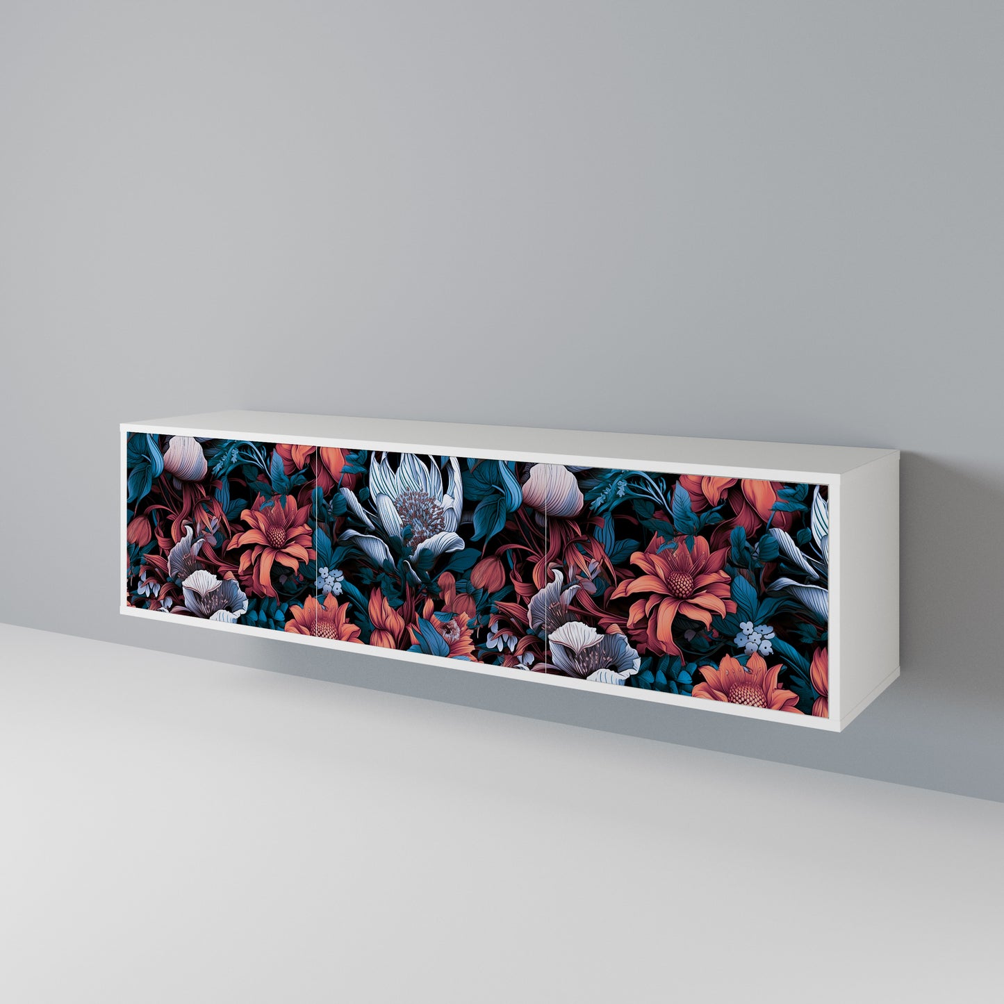 ETHEREAL BLOSSOMS 3-Door TV Cabinet