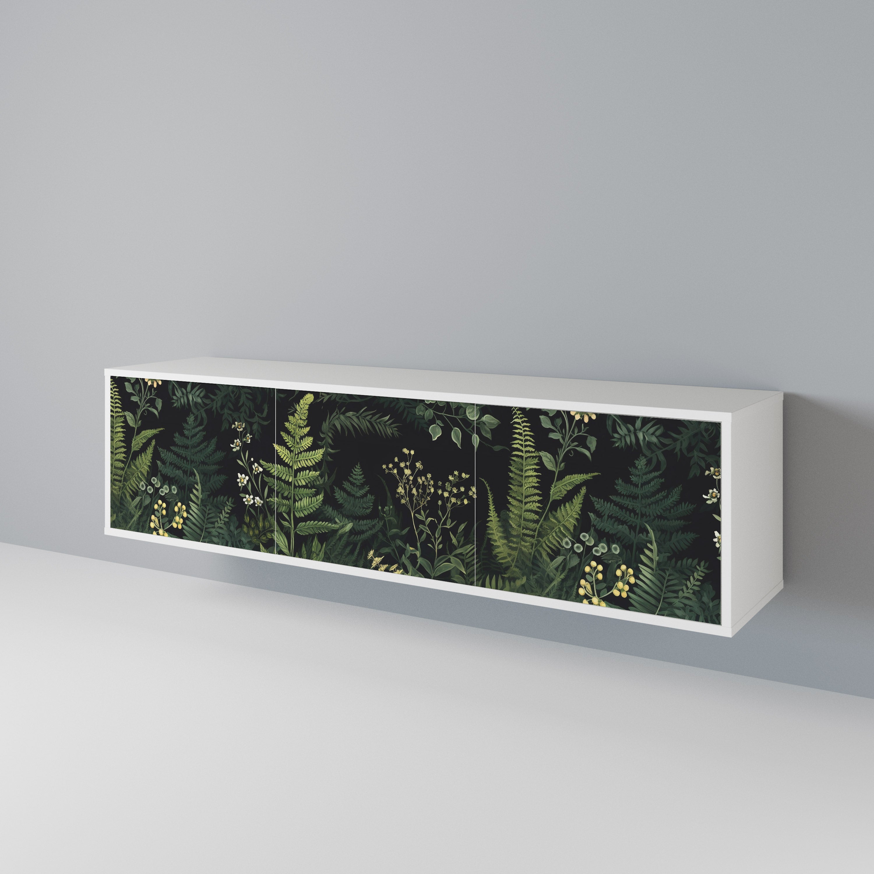 FERN FLOWERS TV-bänk med 3 dörrar