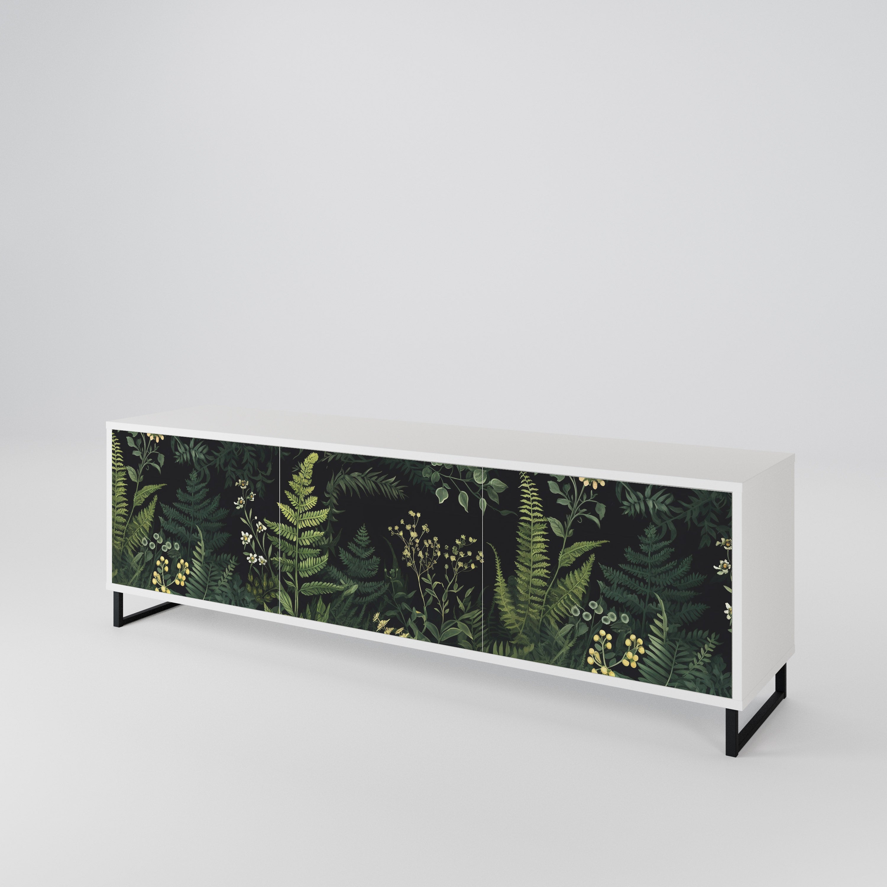 FERN FLOWERS TV-bänk med 3 dörrar
