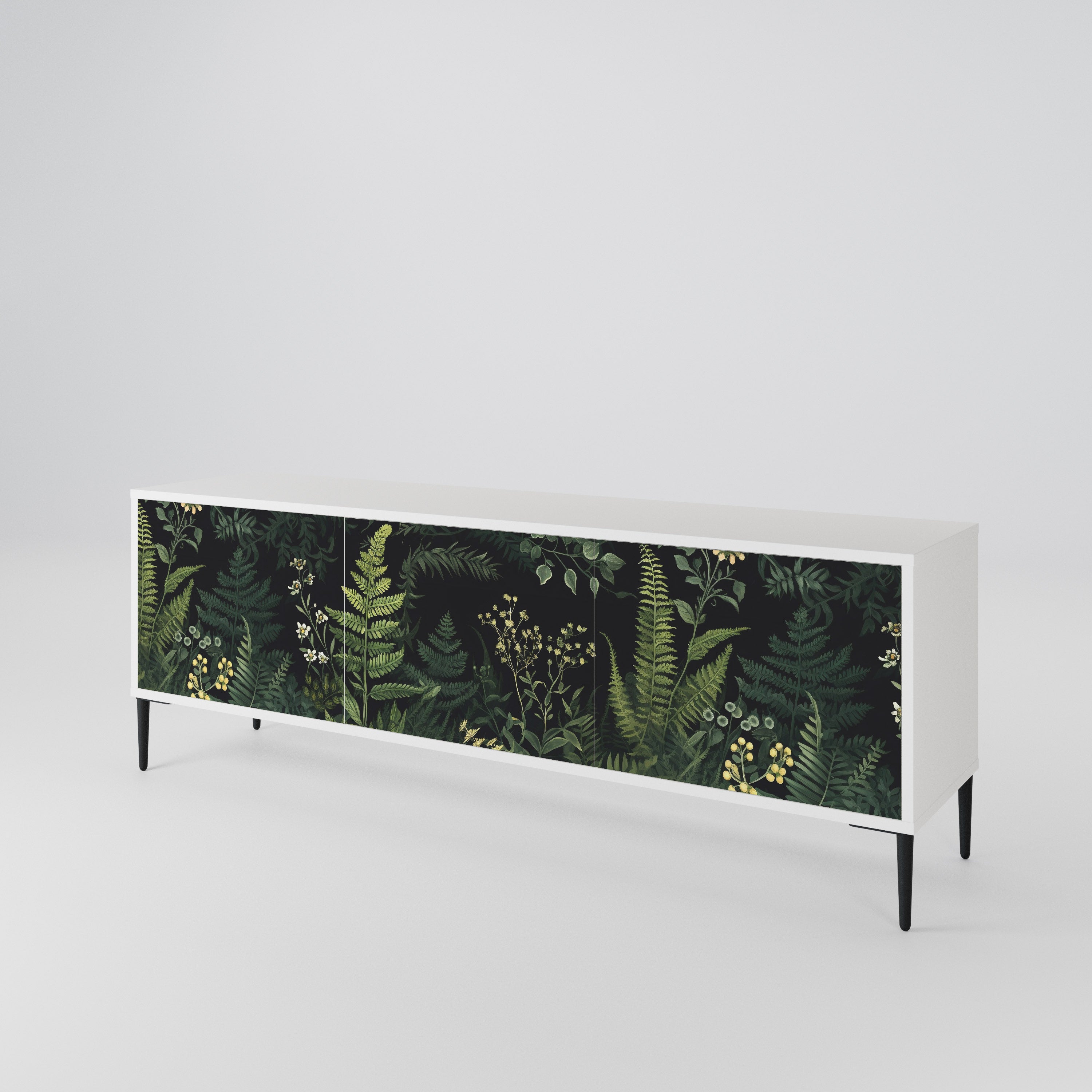 FERN FLOWERS TV-bänk med 3 dörrar