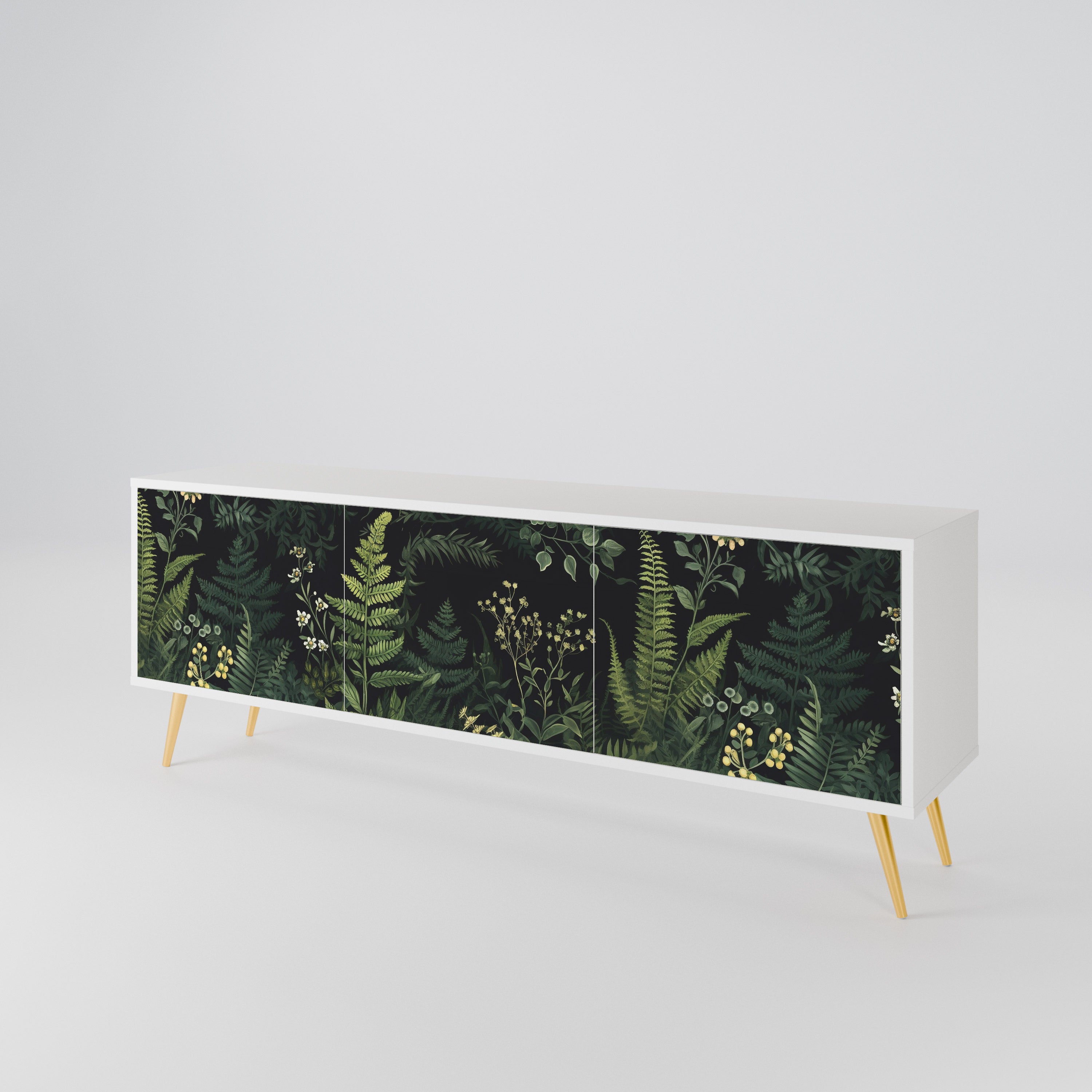FERN FLOWERS TV-bänk med 3 dörrar