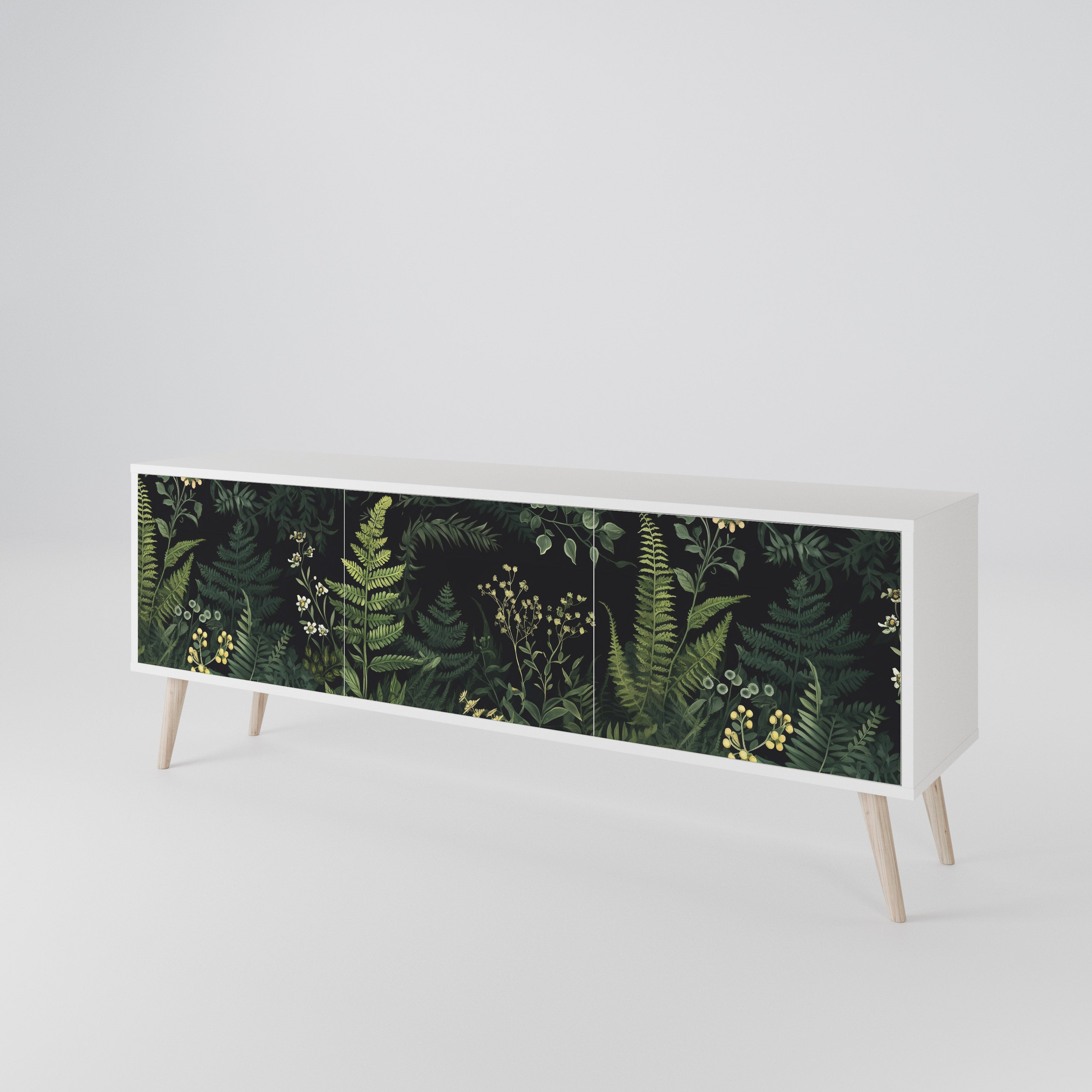 FERN FLOWERS TV-bänk med 3 dörrar