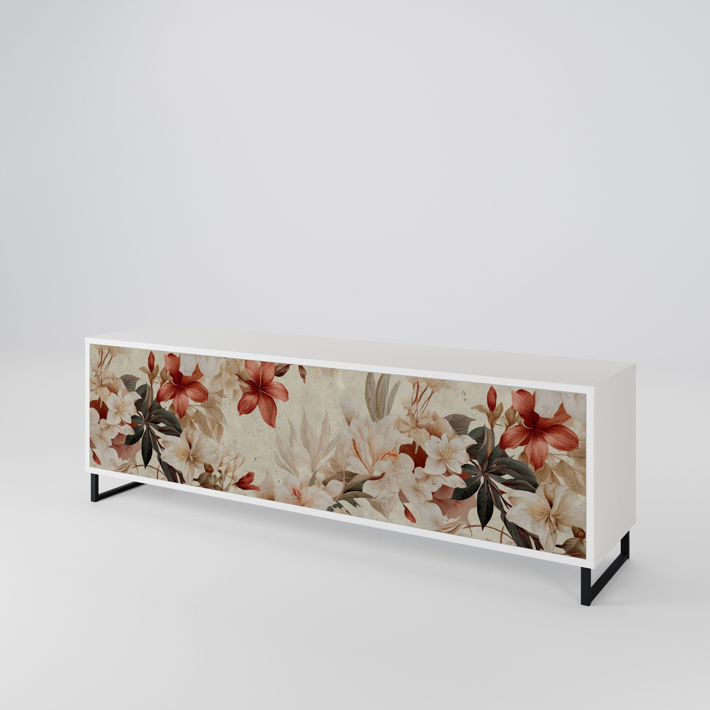 PETAL HARMONY TV-bänk med 3 dörrar