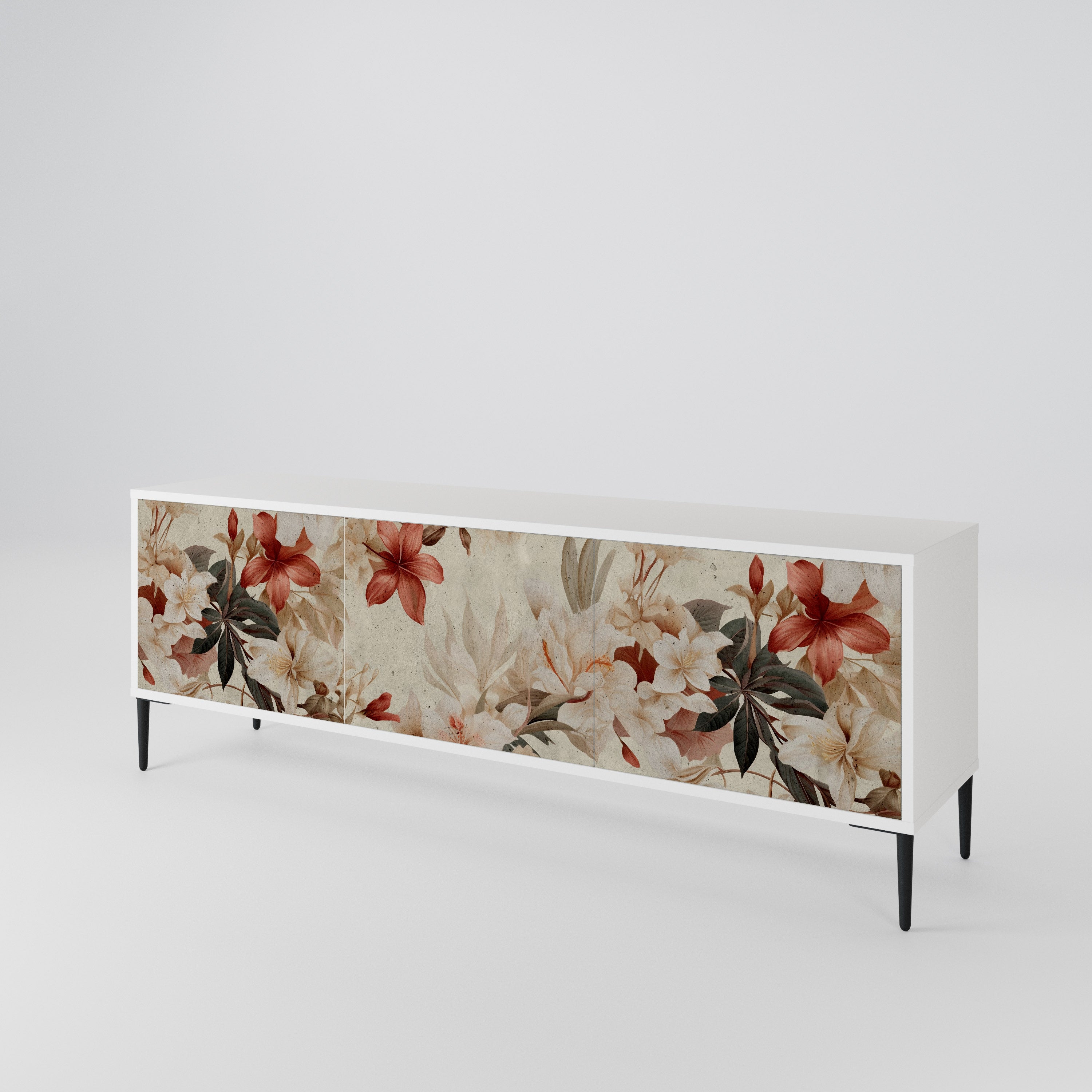 PETAL HARMONY TV-bänk med 3 dörrar