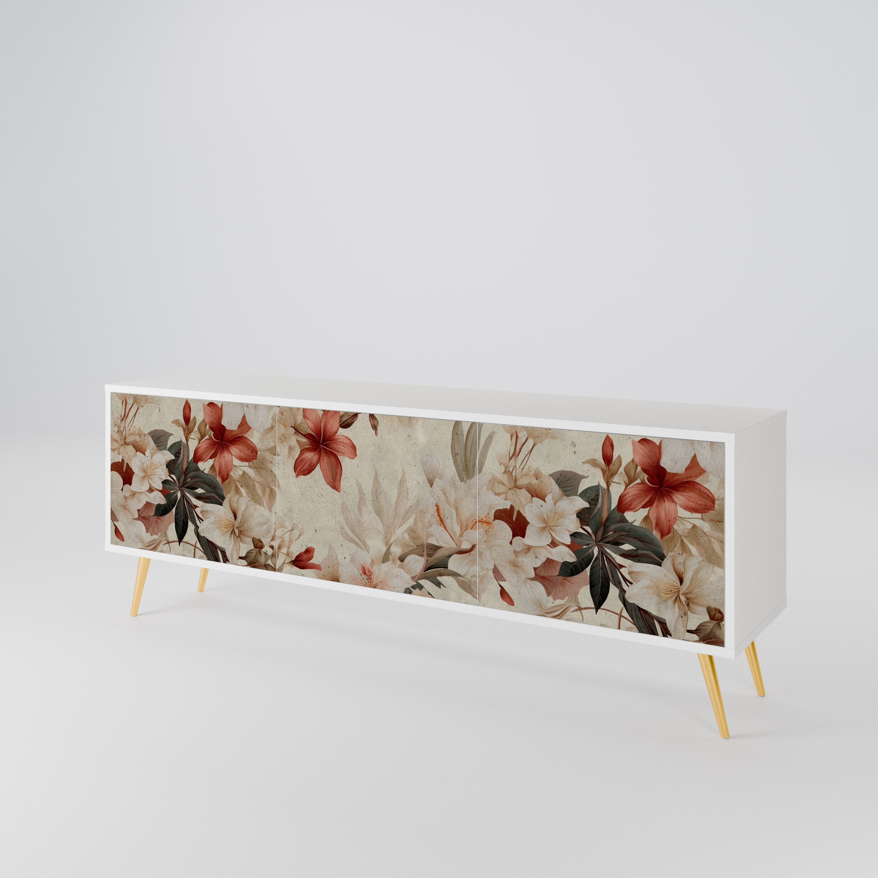 PETAL HARMONY TV-bänk med 3 dörrar